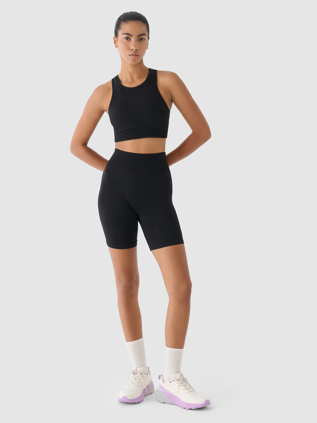 Legginsy kolarki treningowe bezszwowe 4F x Anna Lewandowska