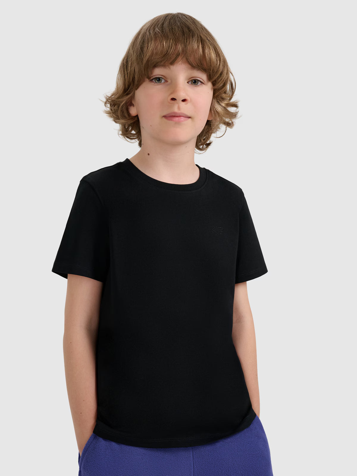 T-shirt regular gładki chłopięcy