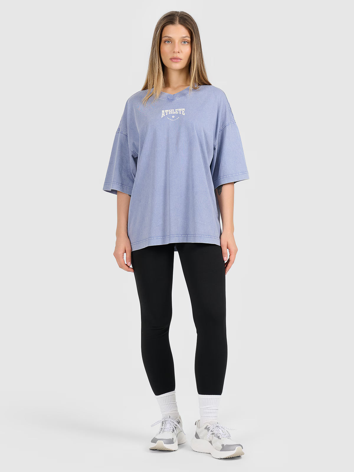 T-shirt oversize z nadrukiem damski