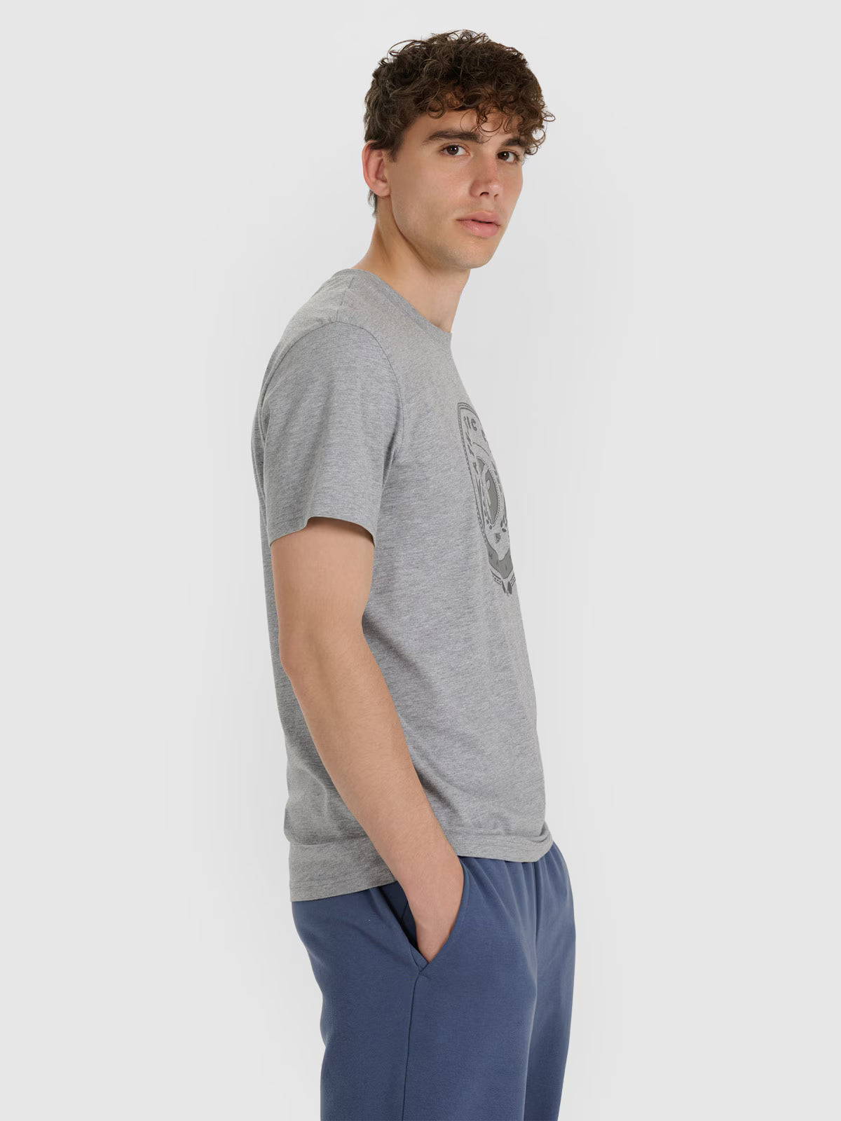 T-shirt regular z nadrukiem męski