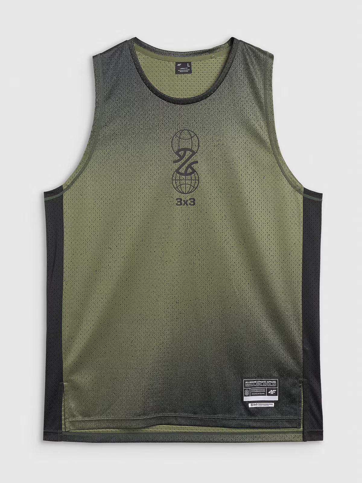 Tank top do koszykówki oversize szybkoschnący męski
