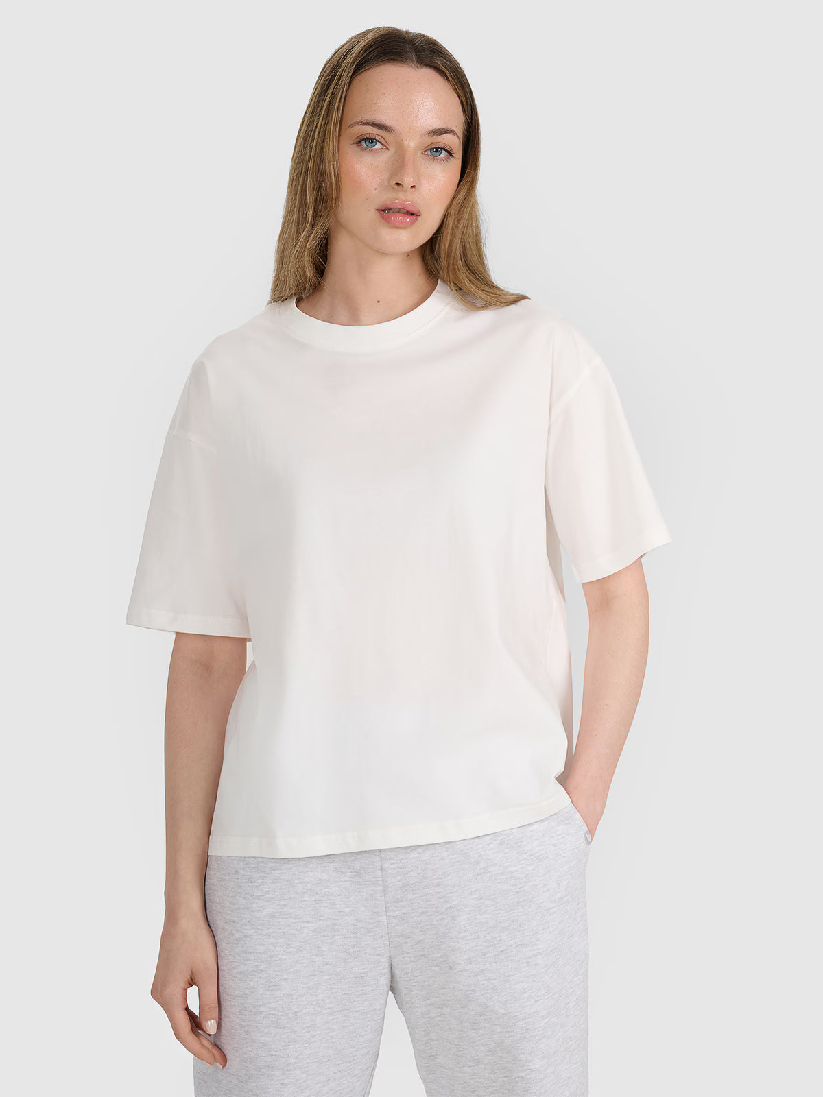 T-shirt oversize z nadrukiem damski
