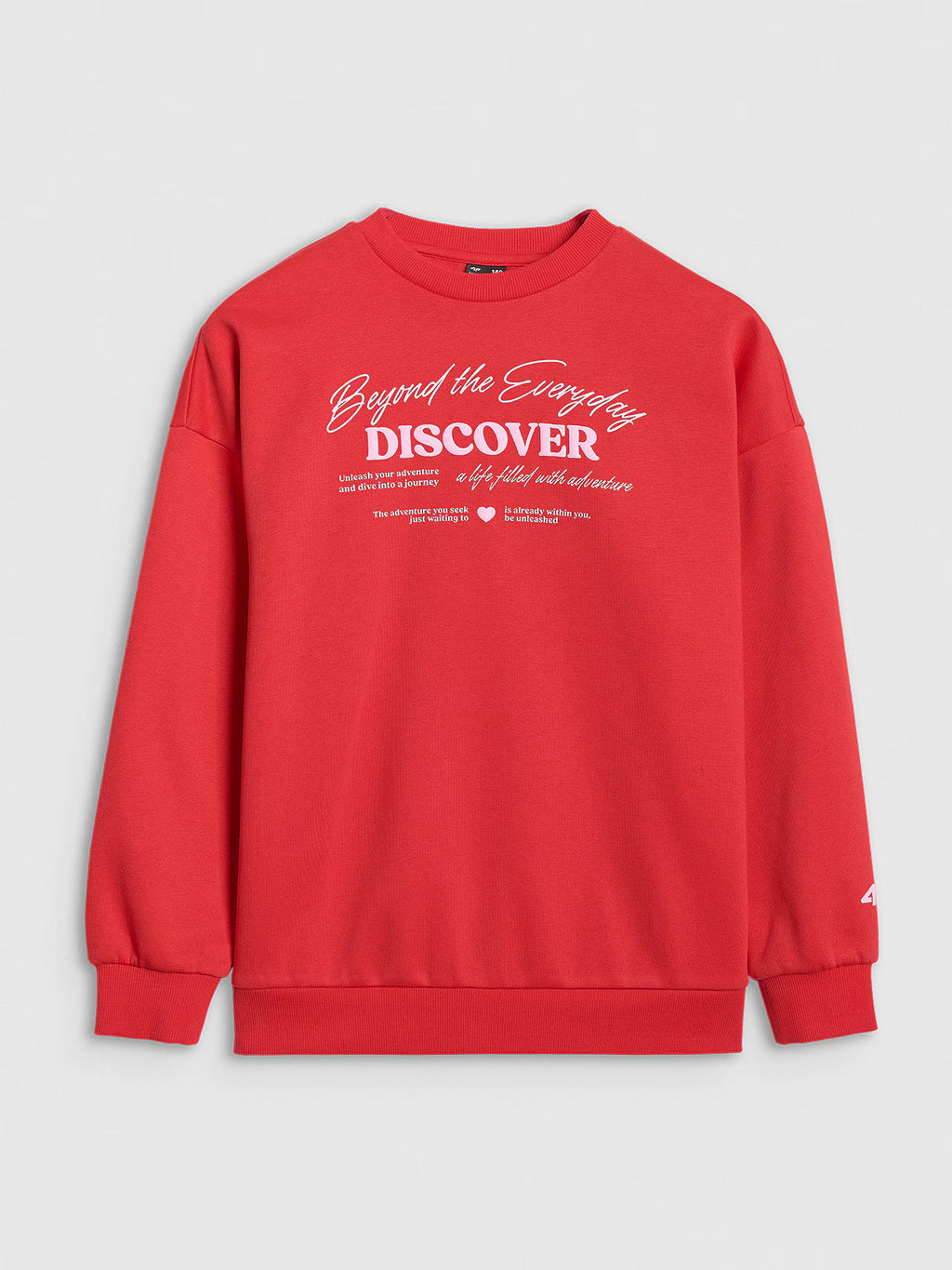 Bluza dresowa oversize nierozpinana bez kaptura dziewczęca