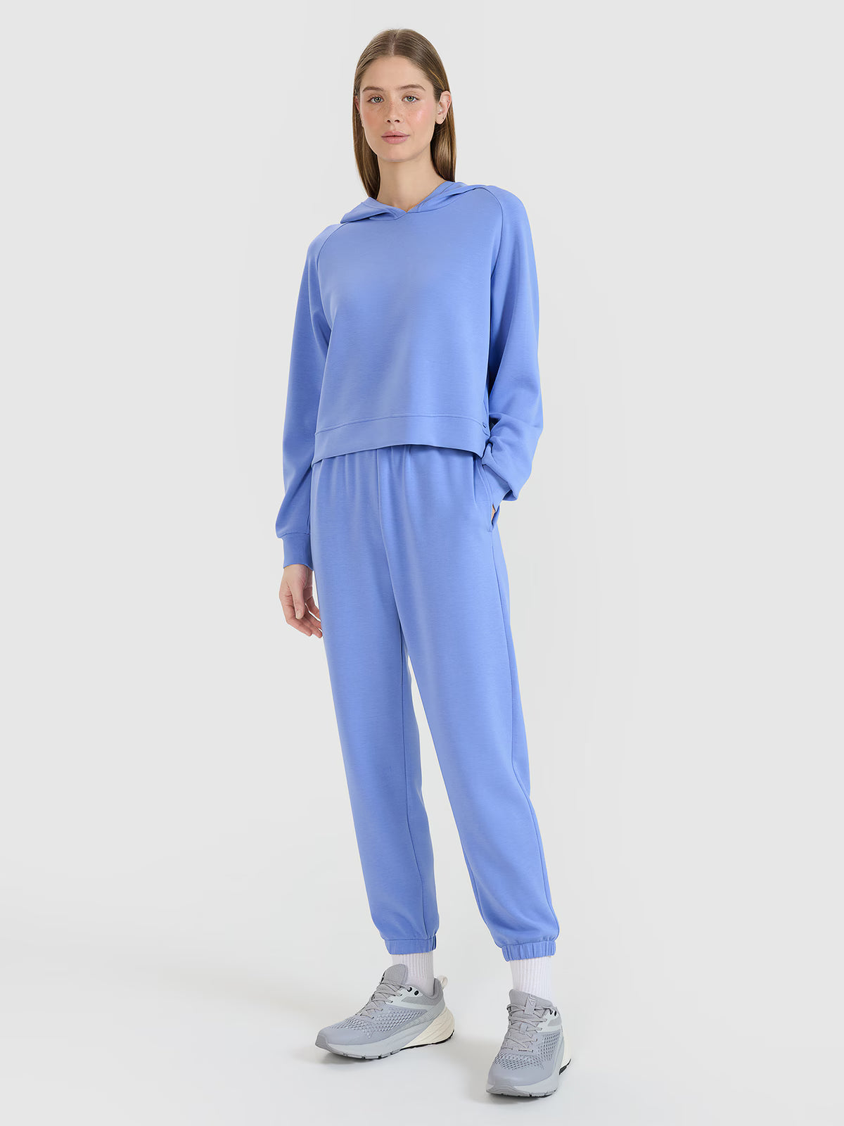 Bluza dresowa nierozpinana z modalem damska