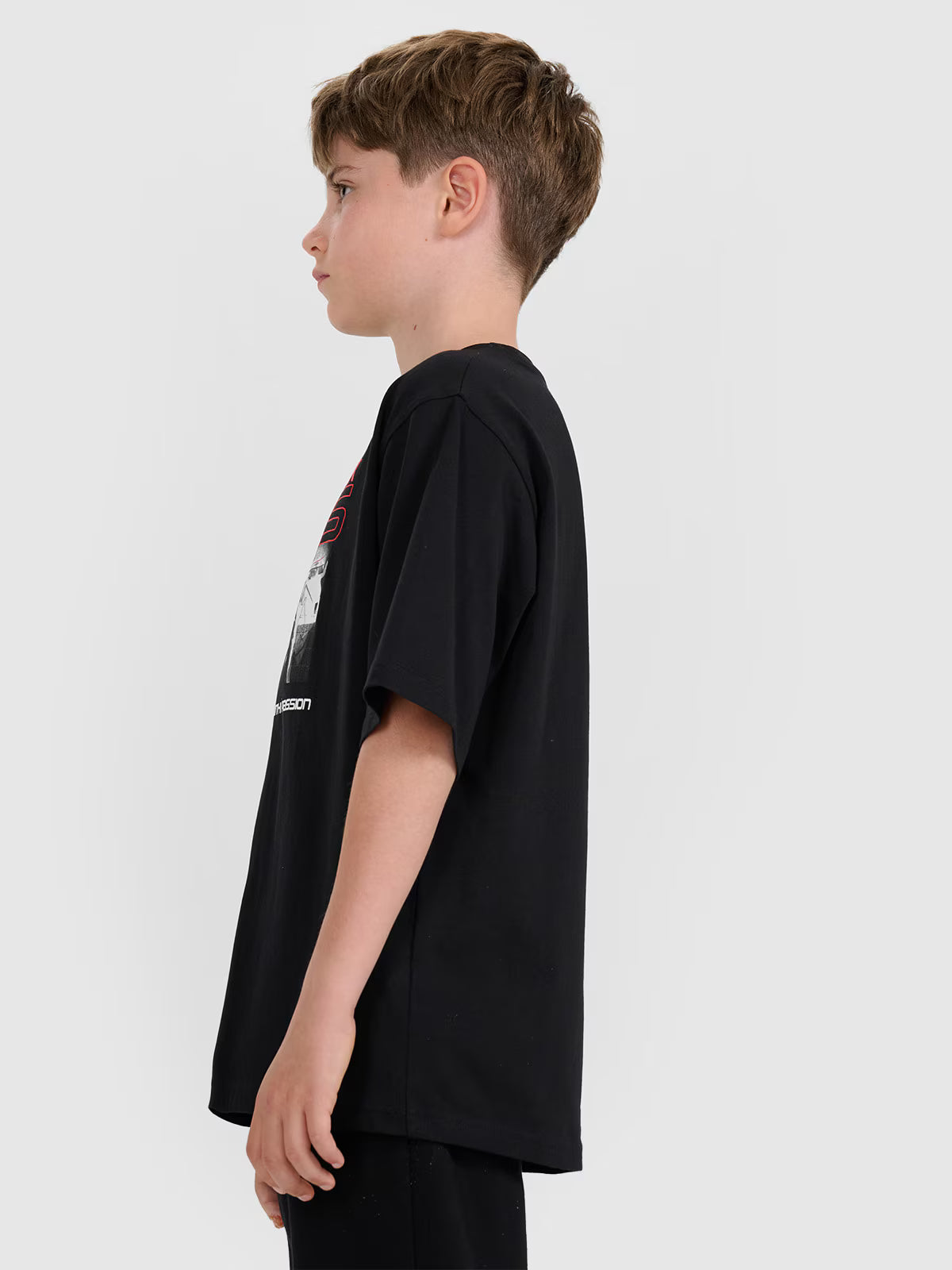 T-shirt oversize z nadrukiem dziecięcy