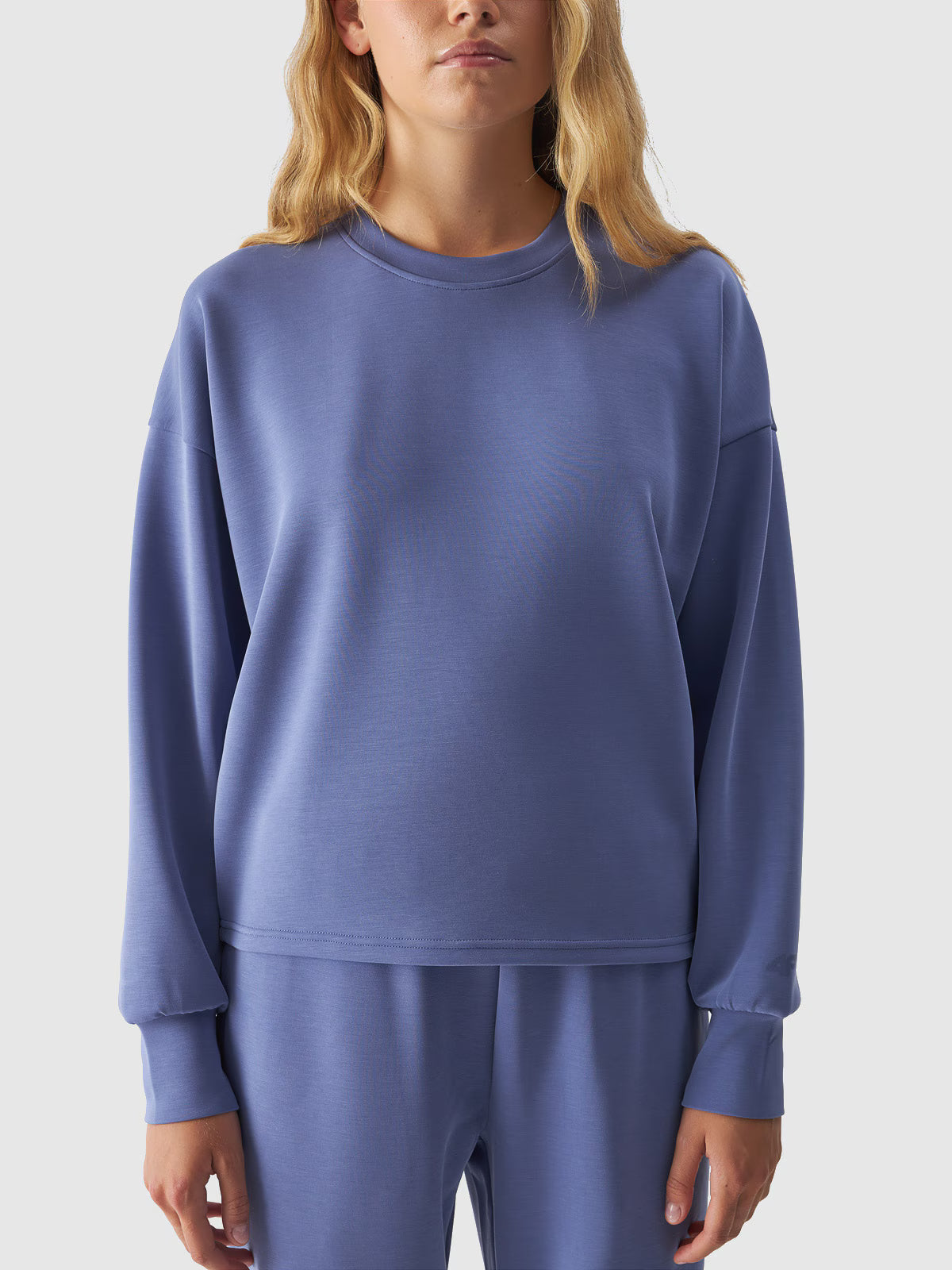 Bluza dresowa cropped z modalem damska