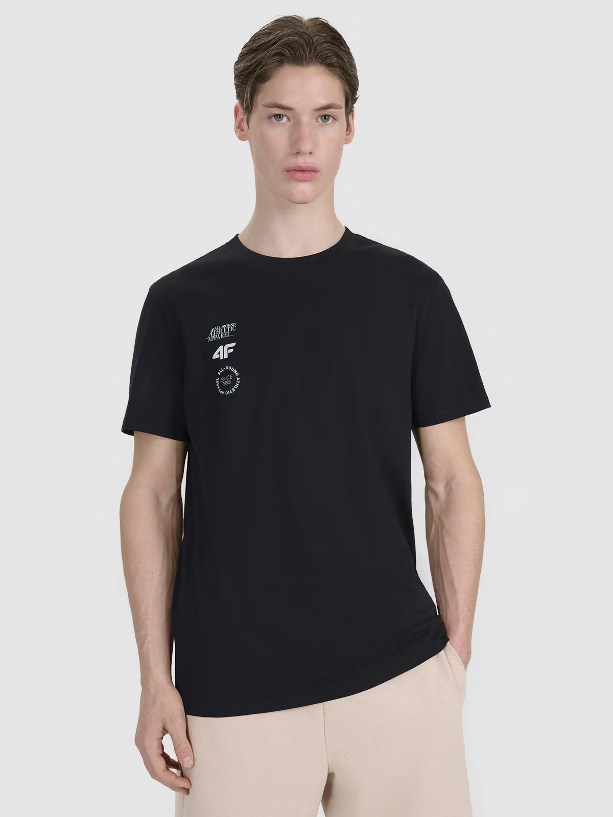 T-shirt regular z nadrukiem męski