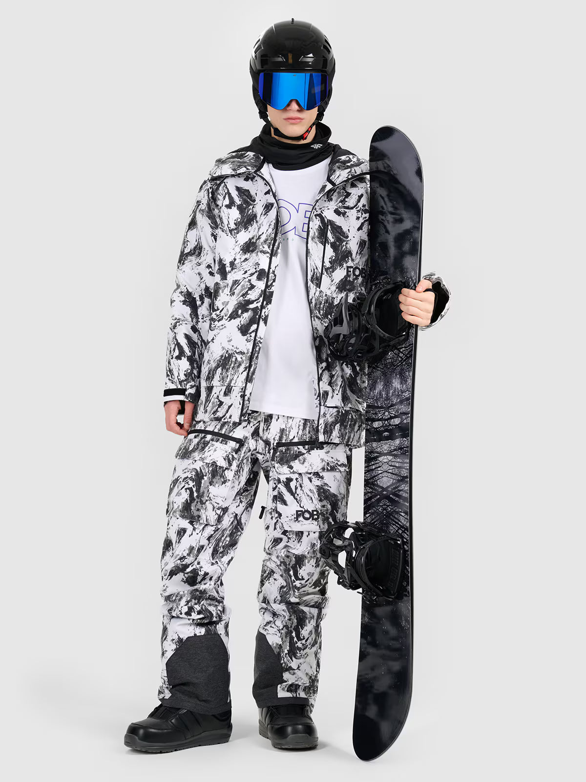 Spodnie snowboardowe membrana 15000 męskie - czarno