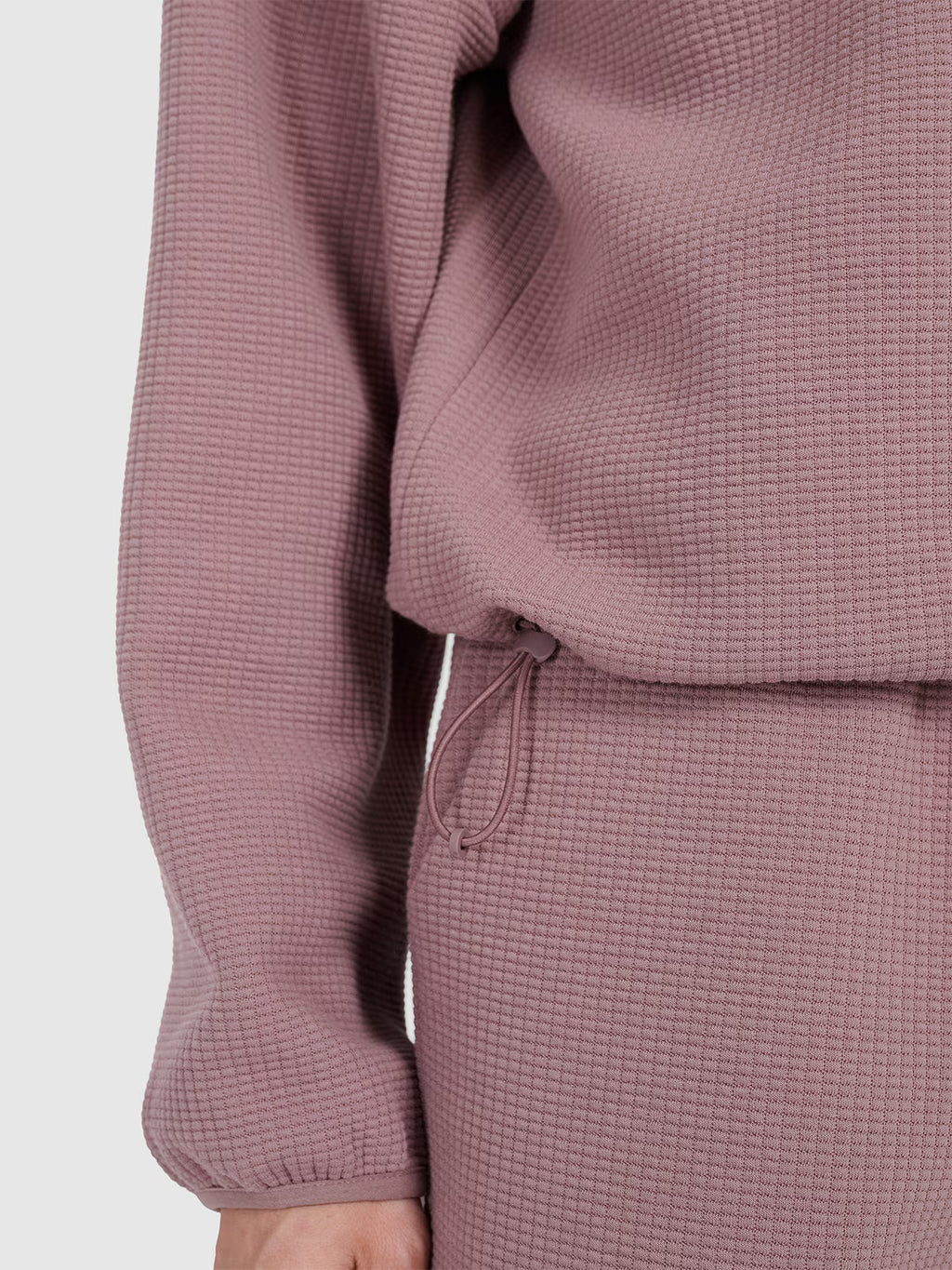 Bluza dresowa z waflowej dzianiny damska