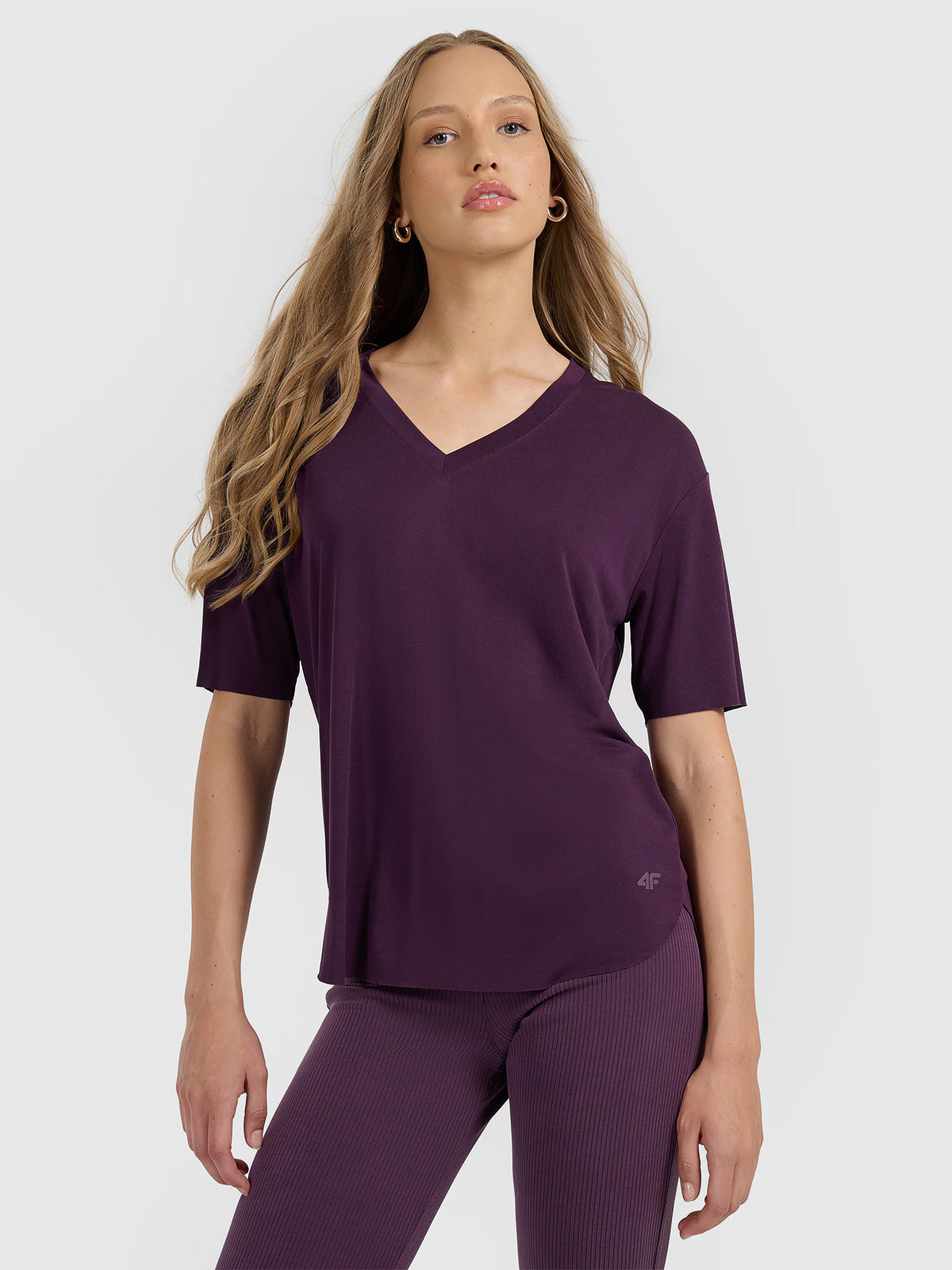 T-shirt oversize z modalem damski