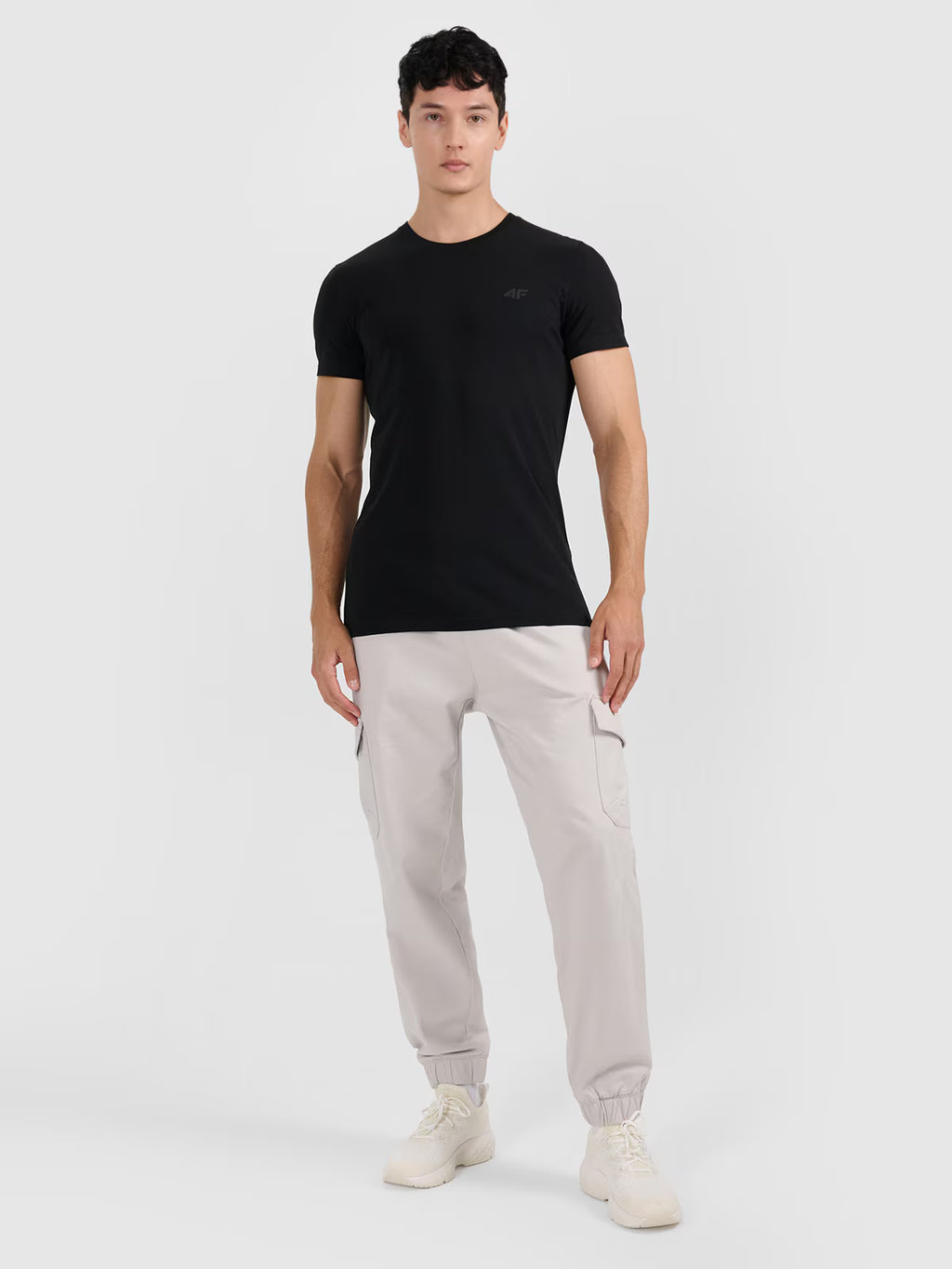 T-shirt slim gładki męski