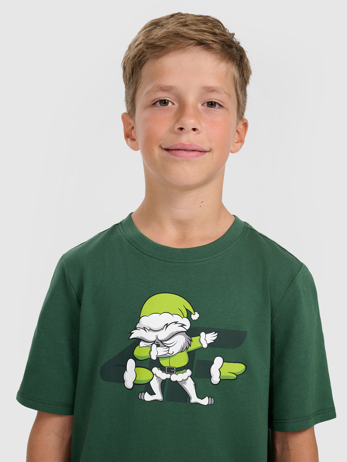 T-shirt regular z nadrukiem świątecznym chłopięcy