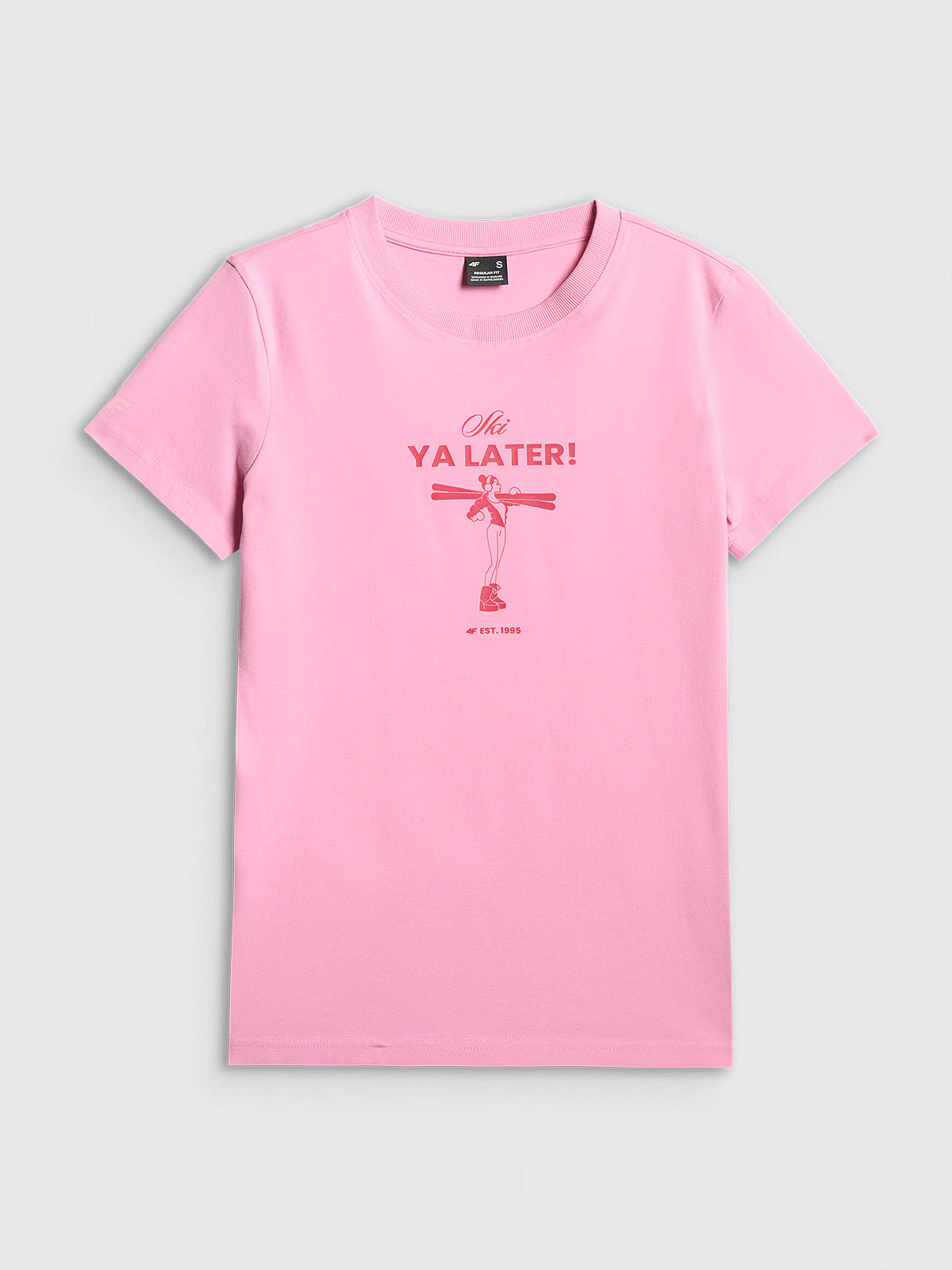 T-shirt regular z nadrukiem damski