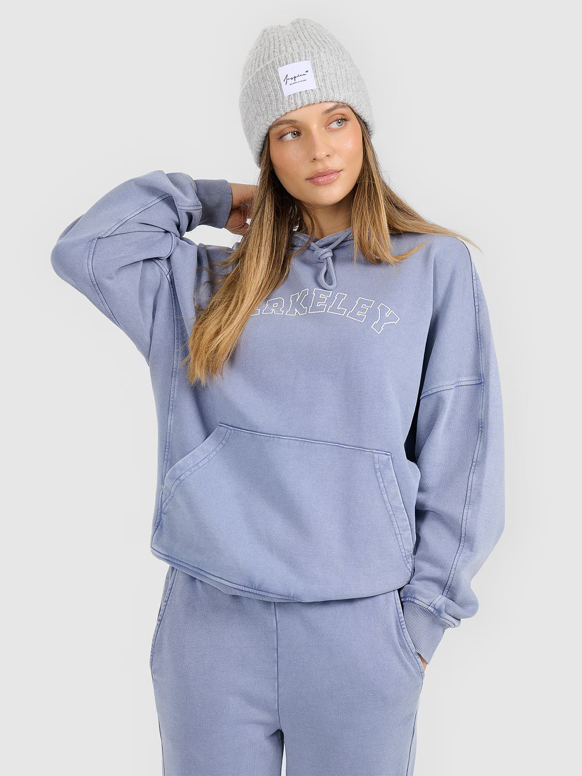 Bluza dresowa nierozpinana z kapturem damska