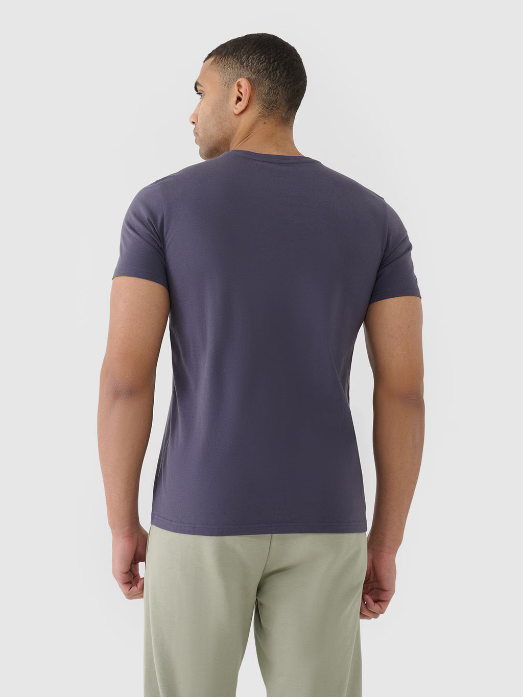 T-shirt regular gładki męski