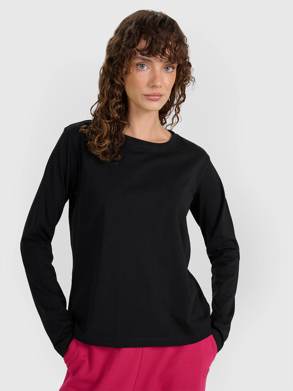 Longsleeve oversize gładki damski