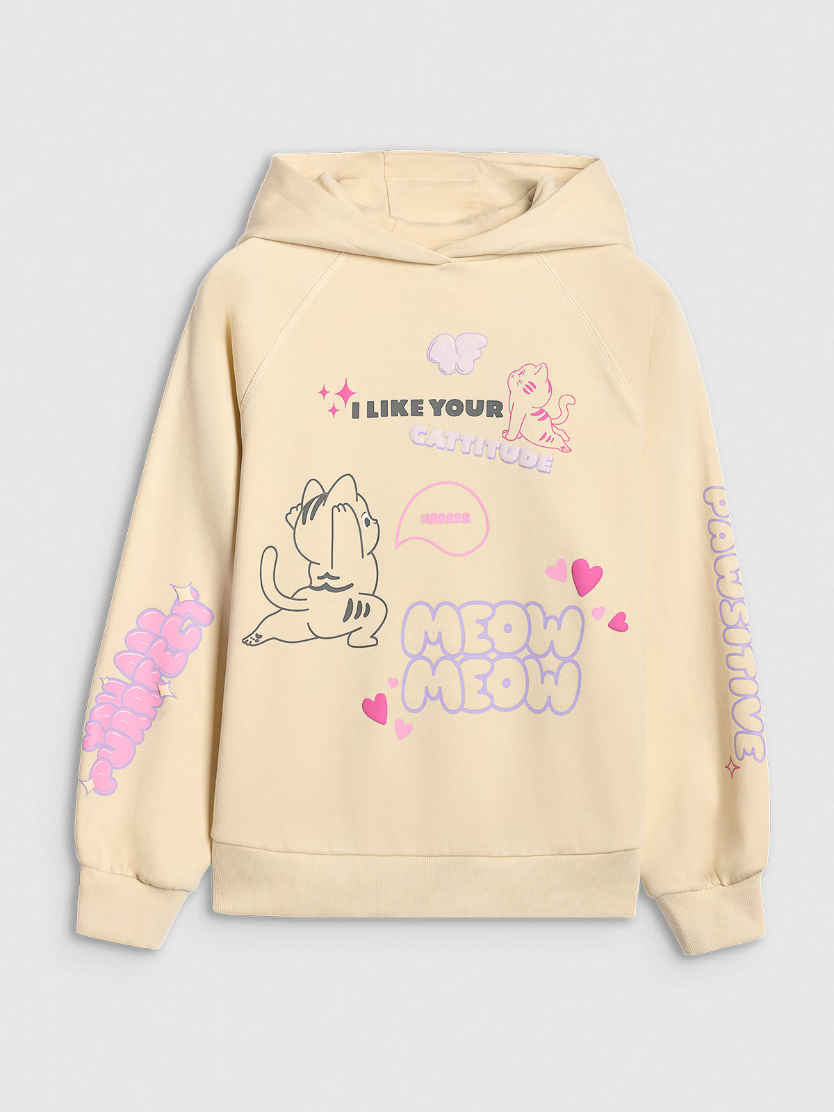 Bluza dresowa nierozpinana z kapturem dziewczęca