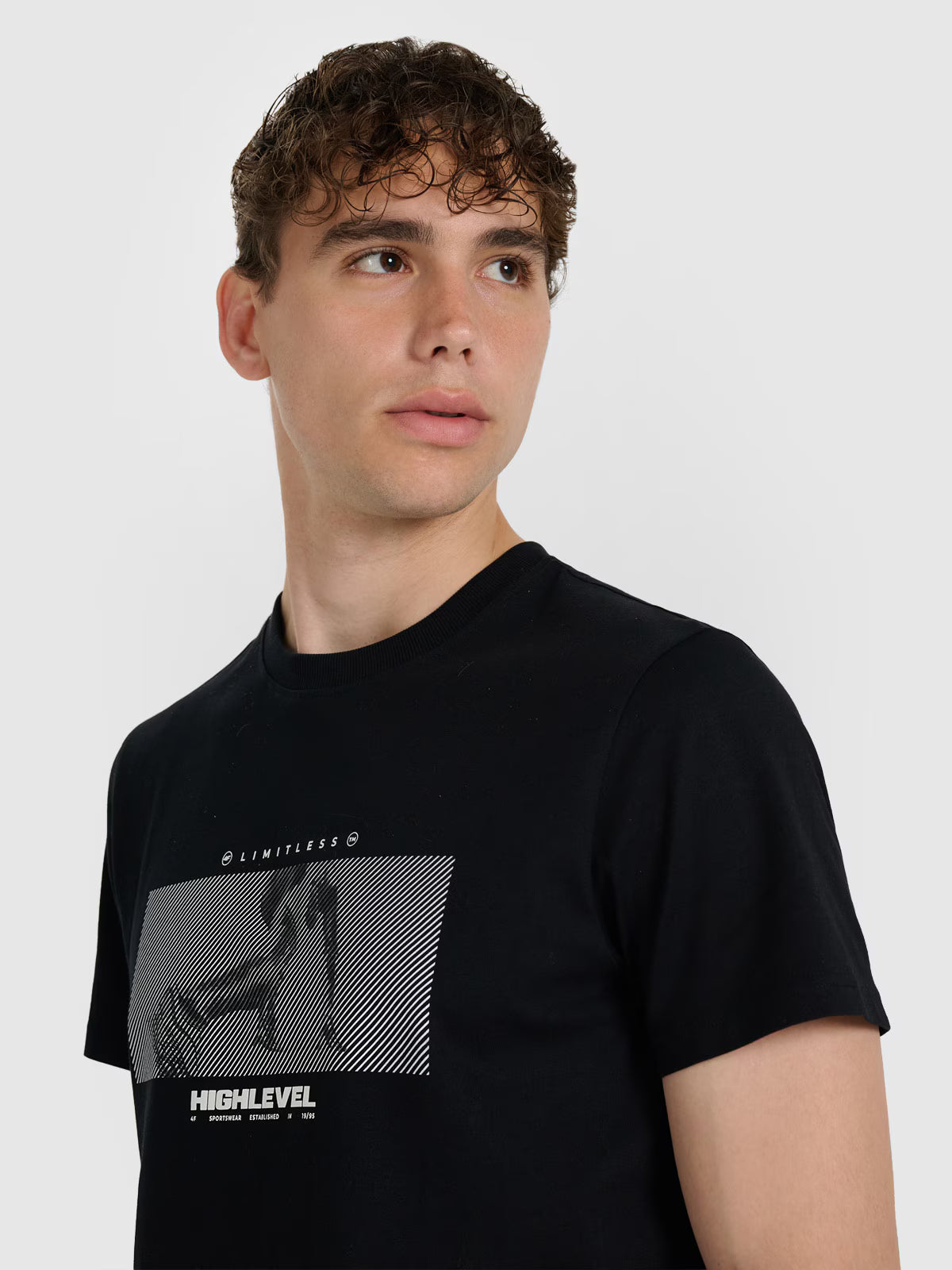 T-shirt regular z nadrukiem męski