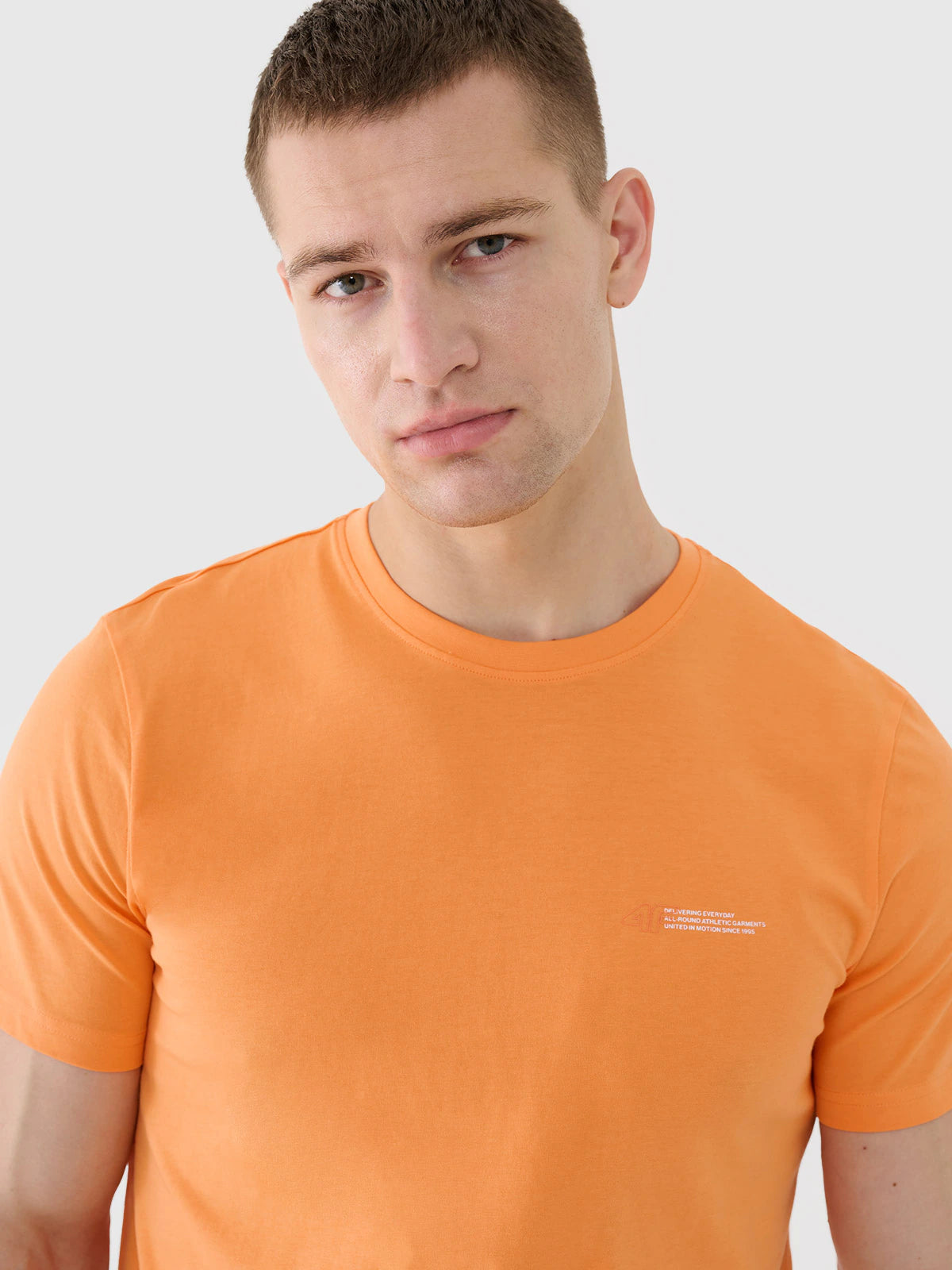 T-shirt regular gładki męski