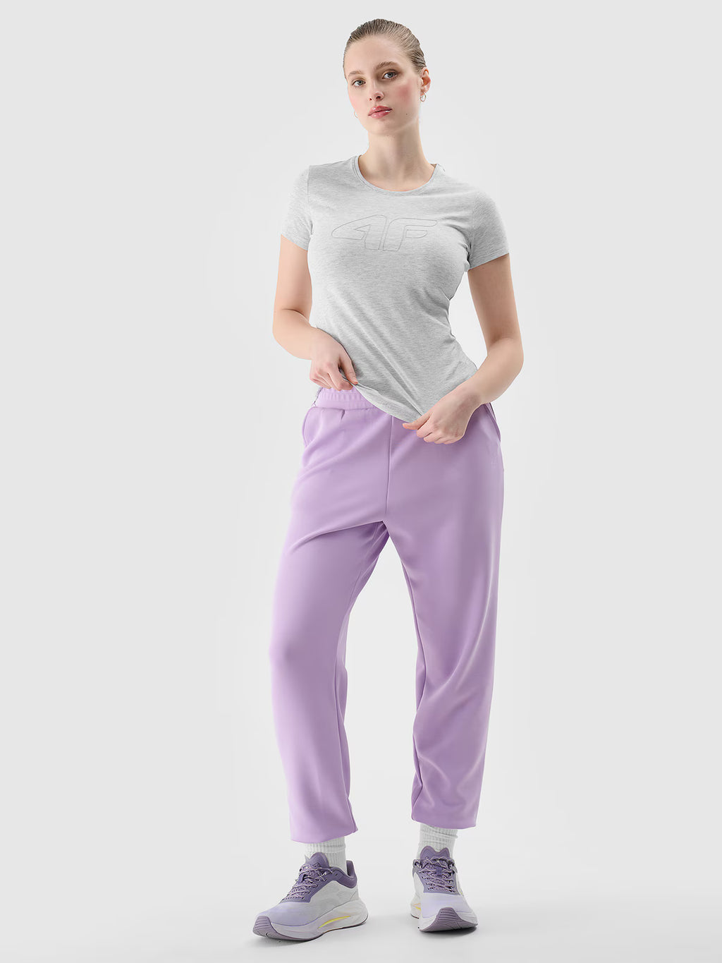 T-shirt slim z nadrukiem damski