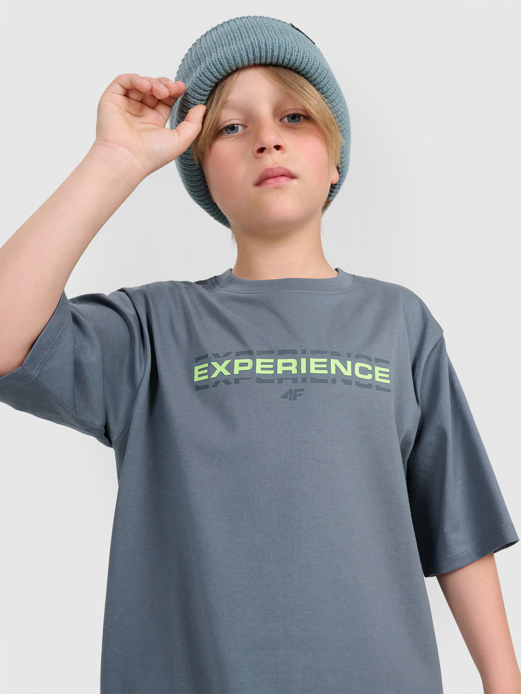 T-shirt oversize z nadrukiem chłopięcy