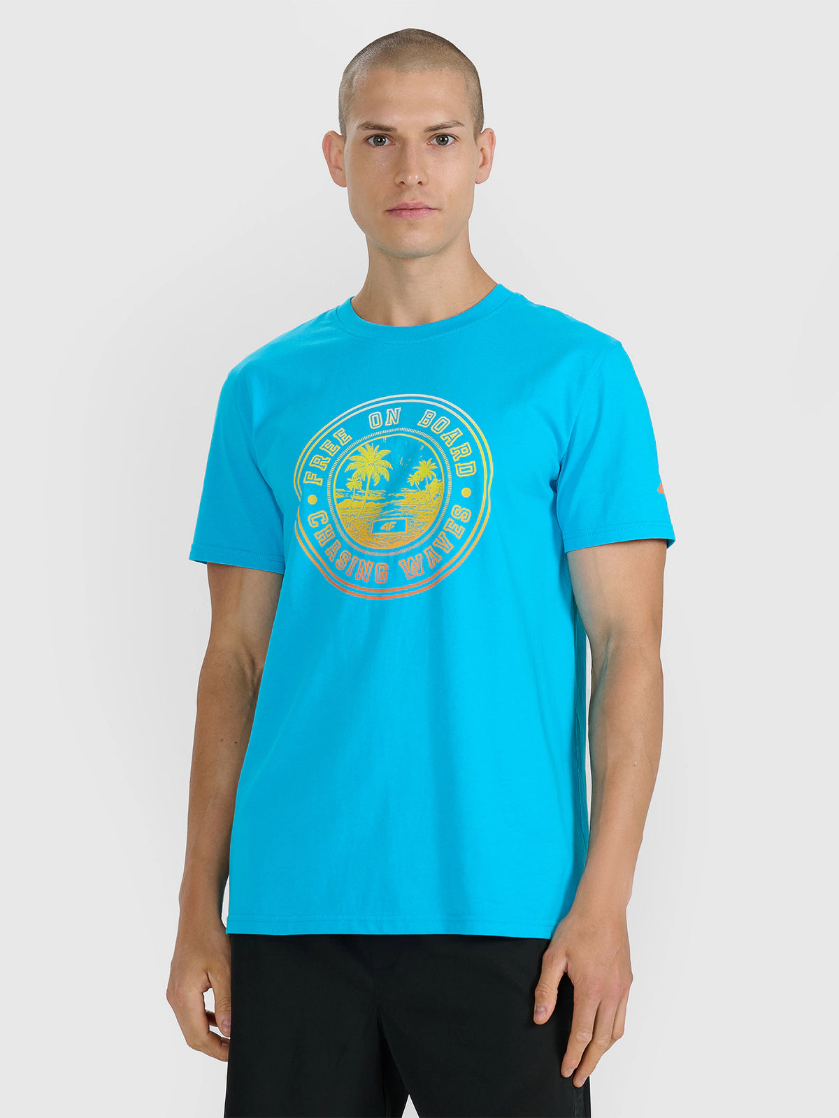 T-shirt regular z nadrukiem męski
