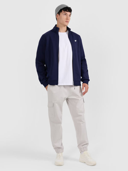 Bluza dresowa rozpinana bez kaptura męska