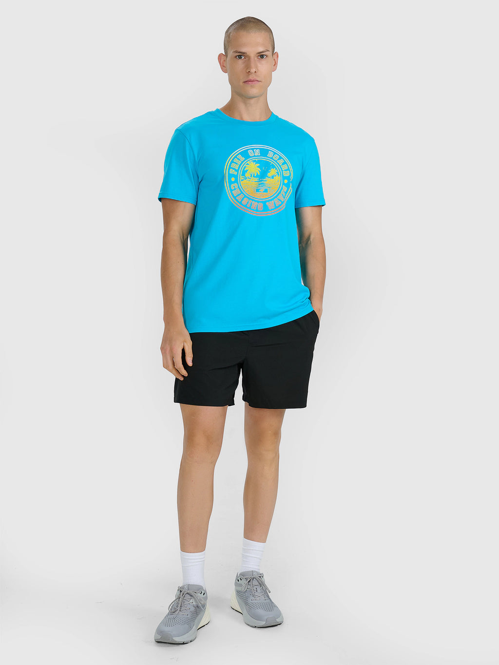 T-shirt regular z nadrukiem męski