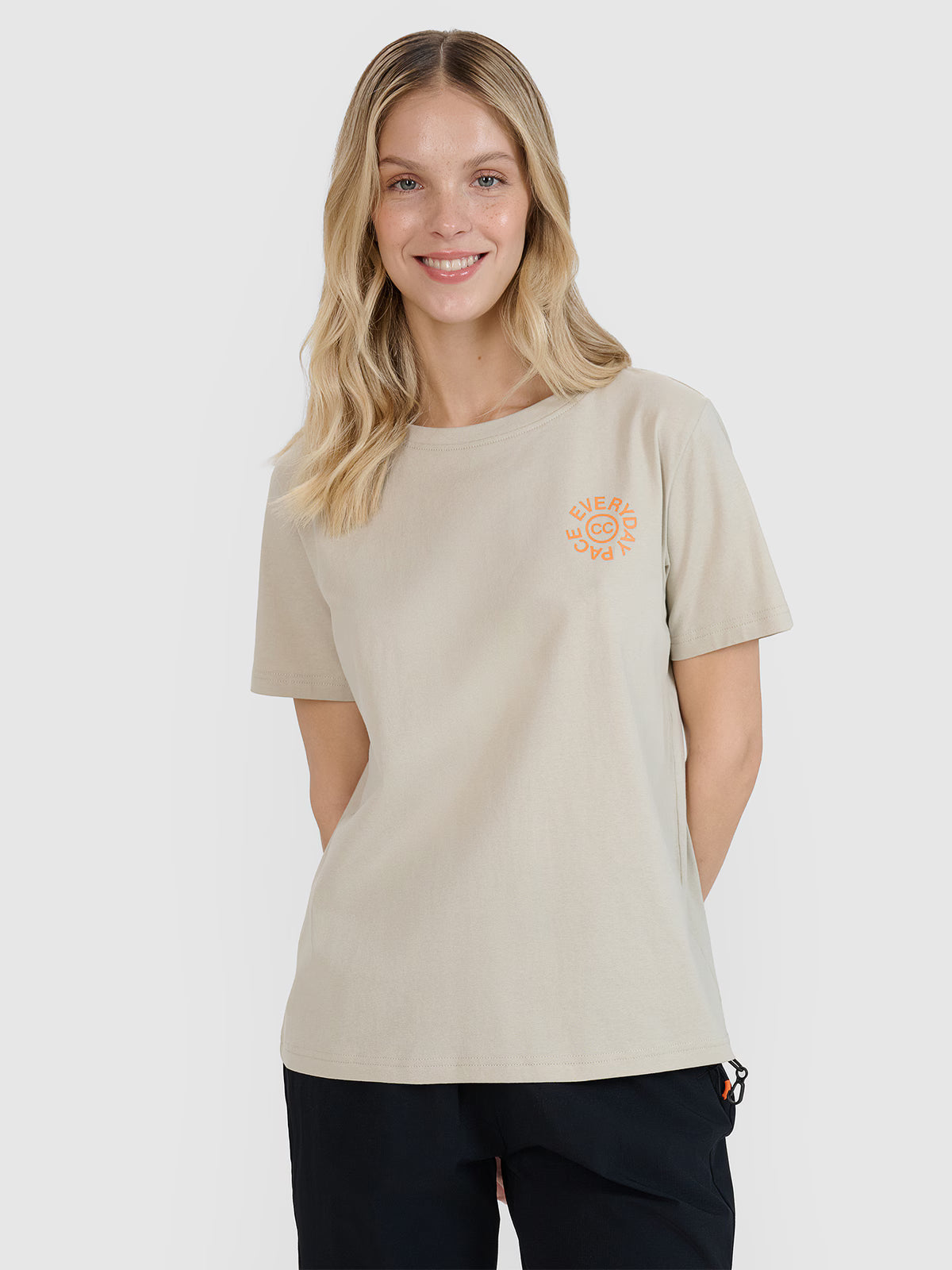 T-shirt oversize z nadrukiem damski