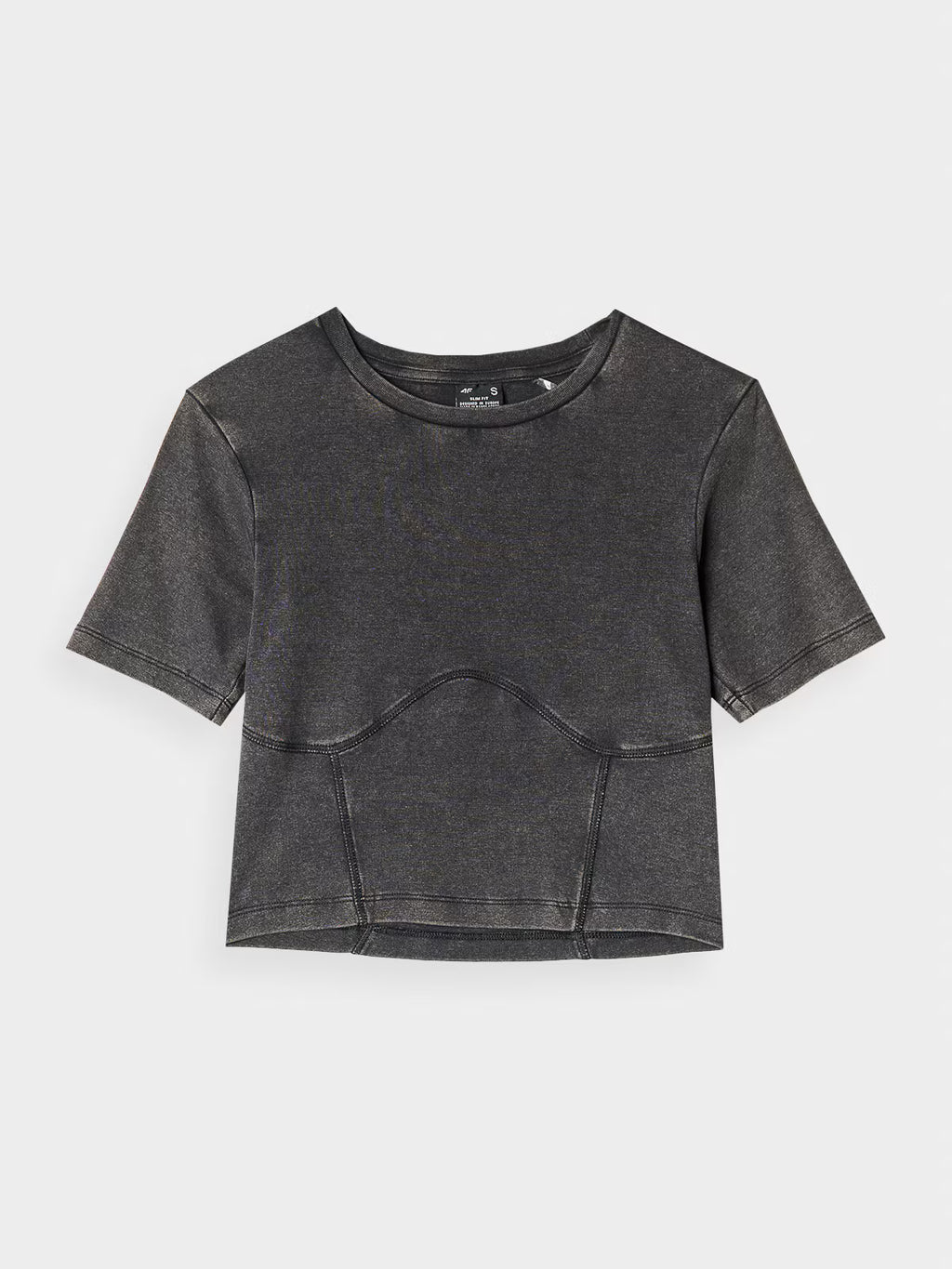 Crop top slim gładki damski