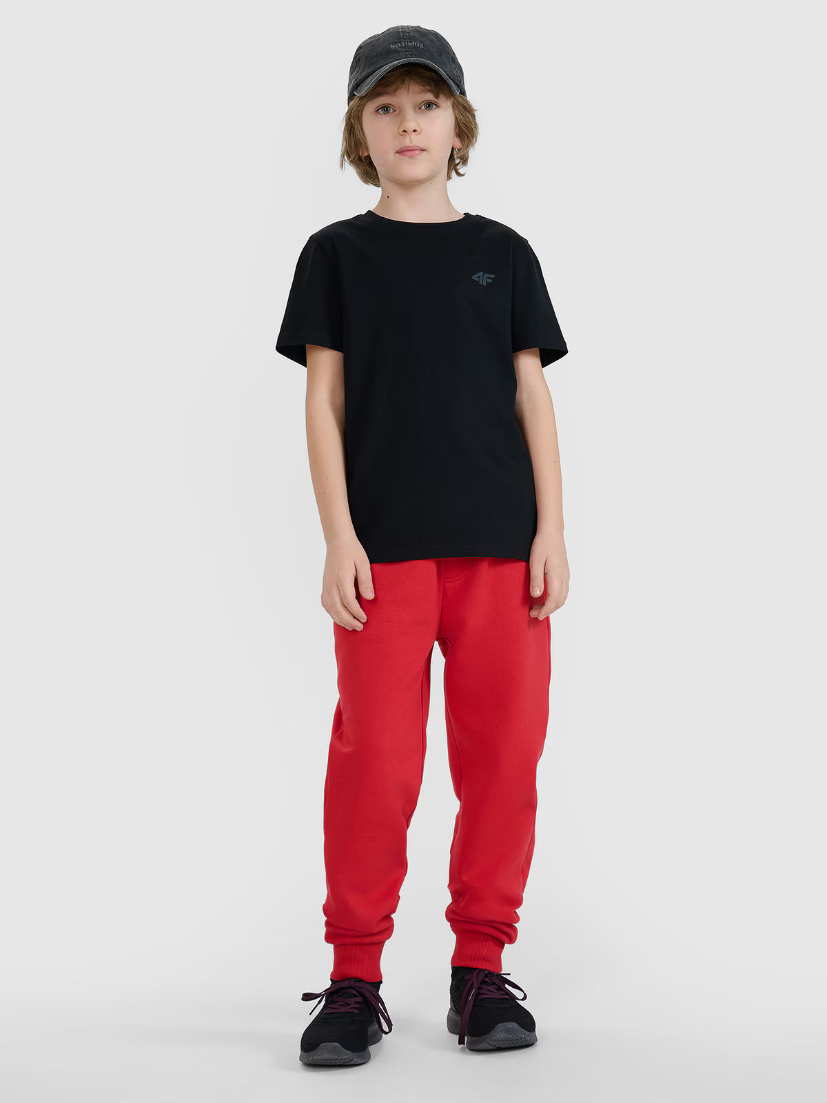 T-shirt regular gładki chłopięcy