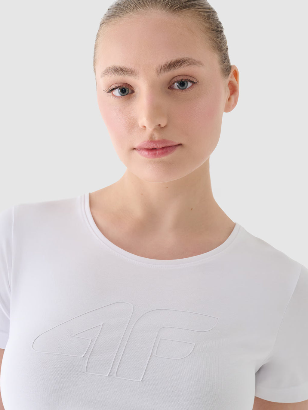 T-shirt slim z nadrukiem damski