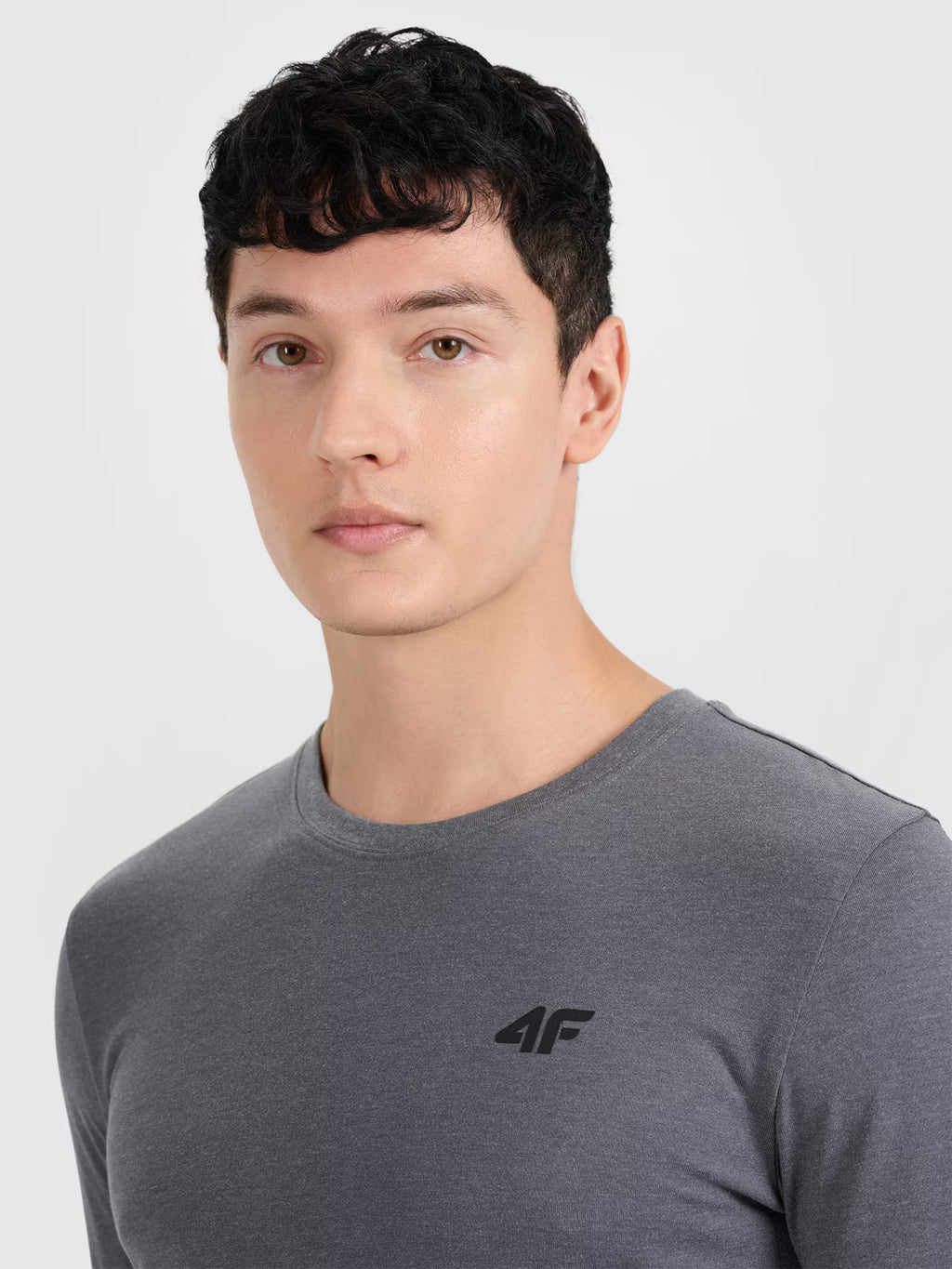 Longsleeve slim gładki męski