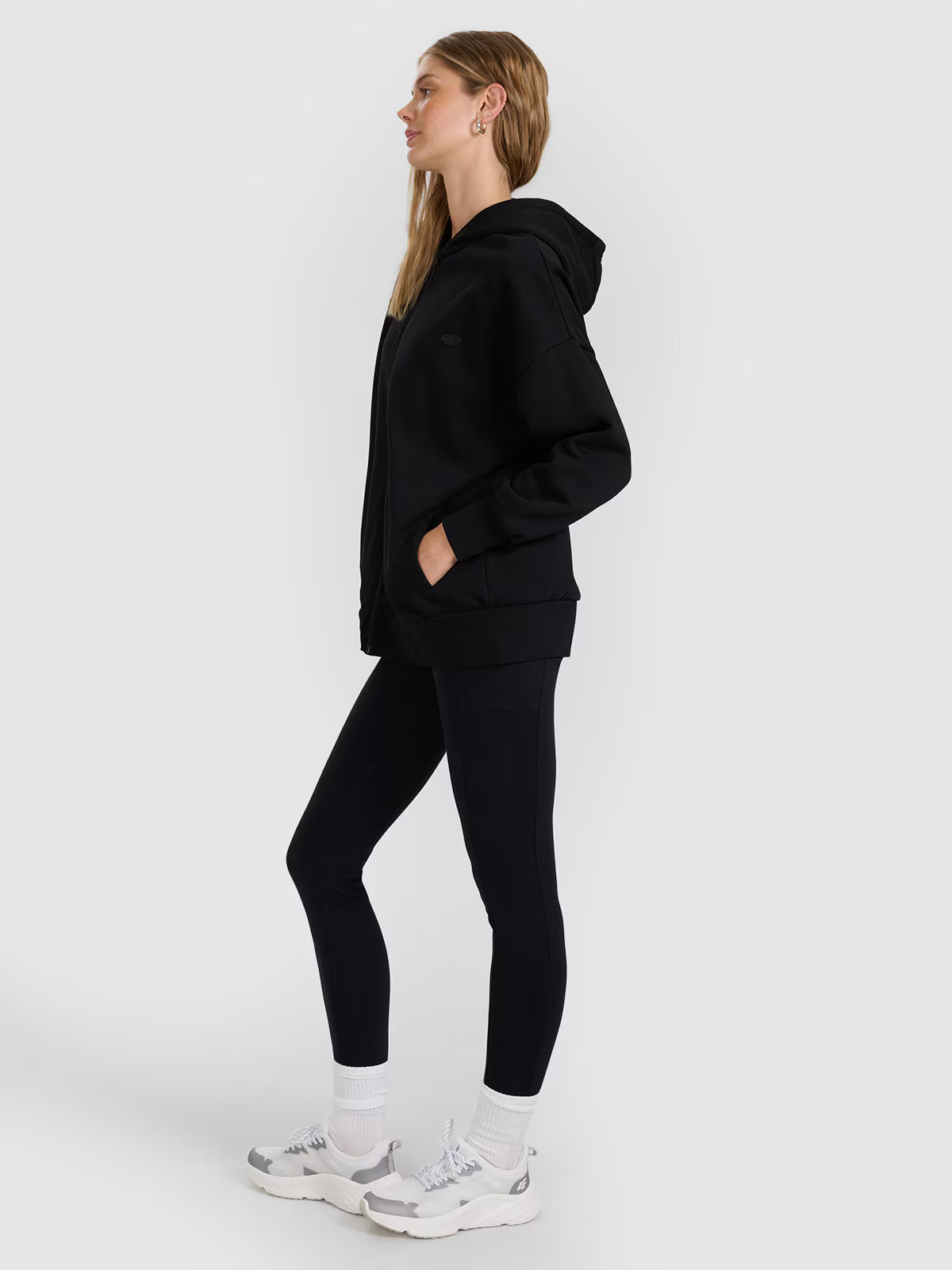 Bluza dresowa rozpinana z kapturem damska