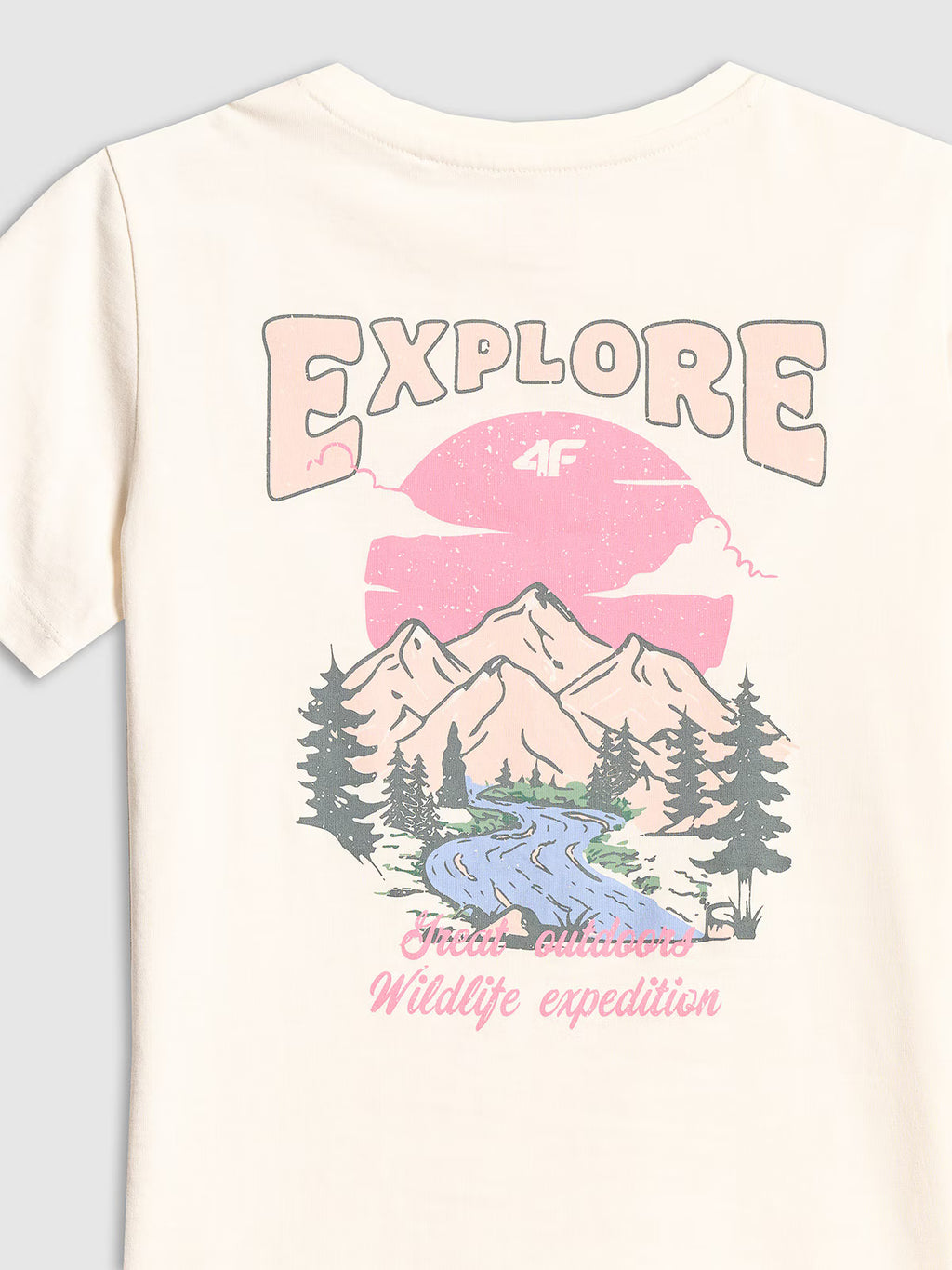 T-shirt regular z nadrukiem dziewczęcy