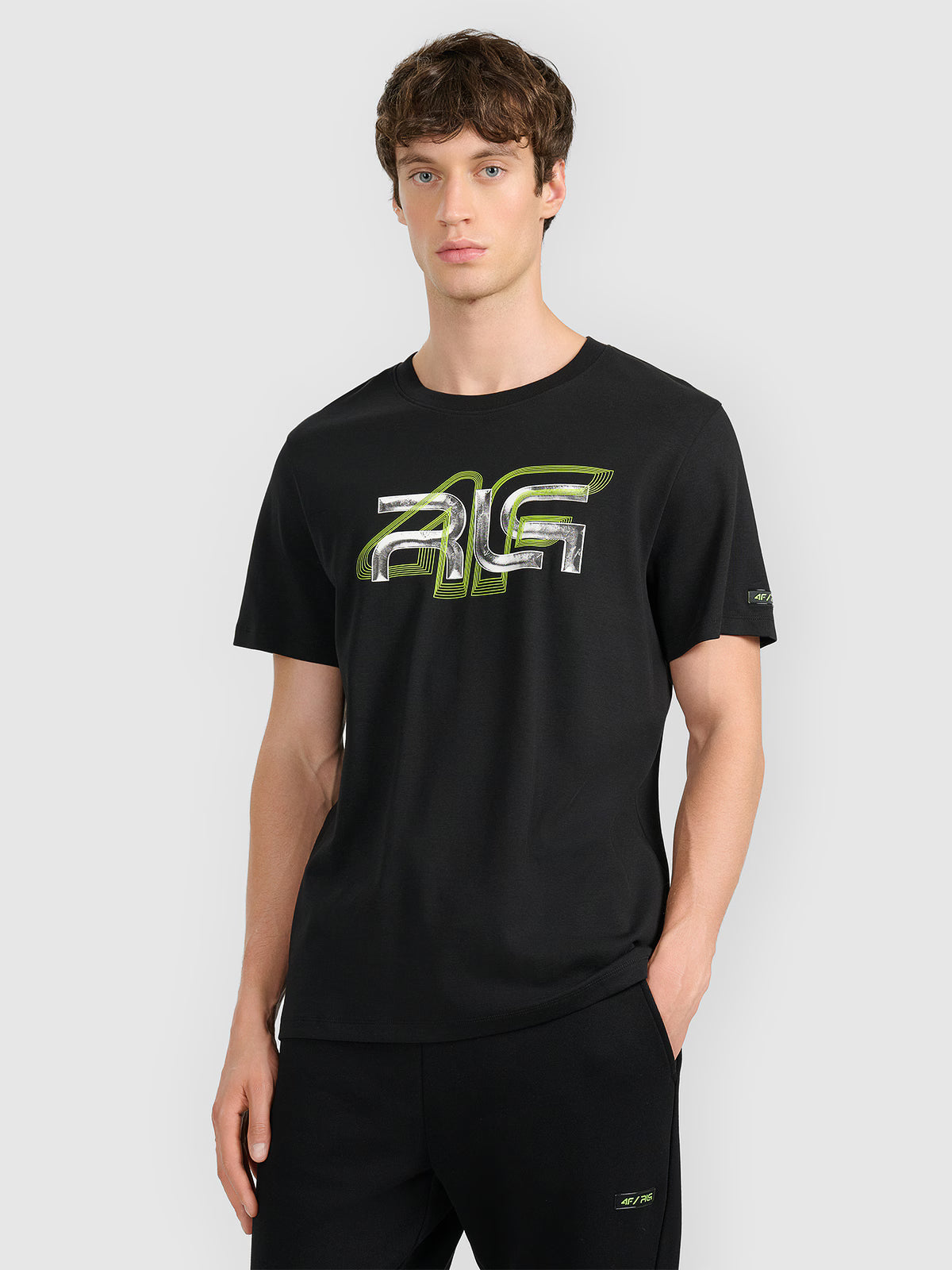 T-shirt regular z nadrukiem męski 4F x Robert Lewandowski