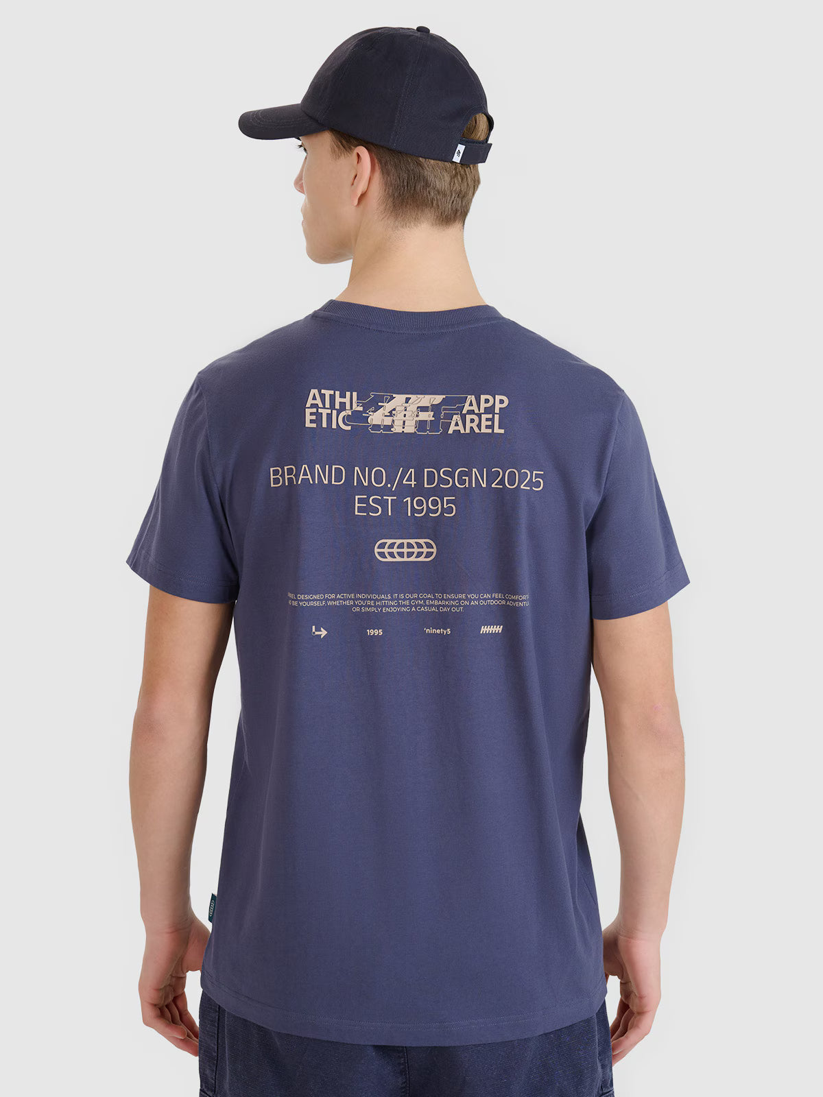 T-shirt regular z nadrukiem męski