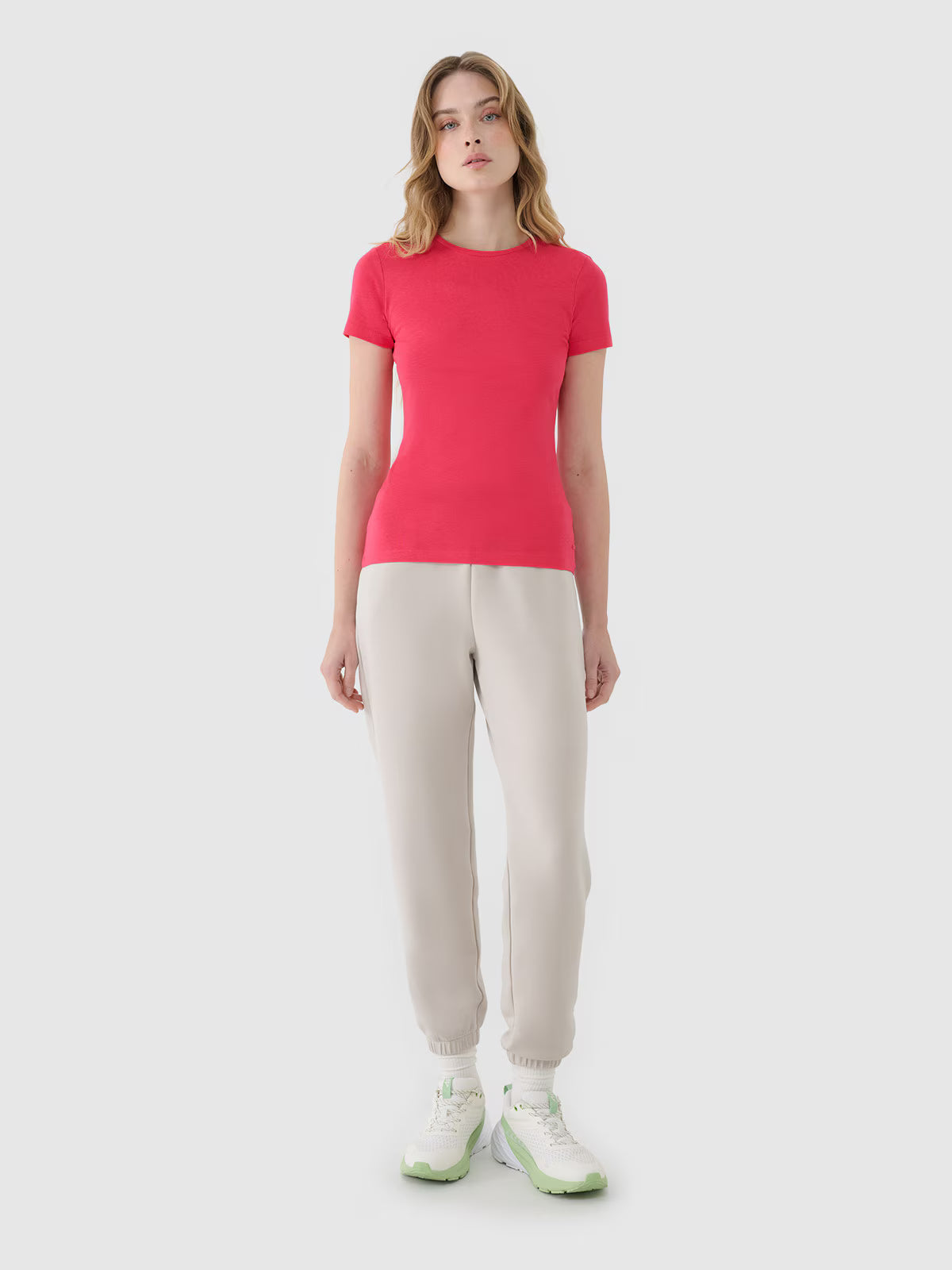 T-shirt slim z modalem damski