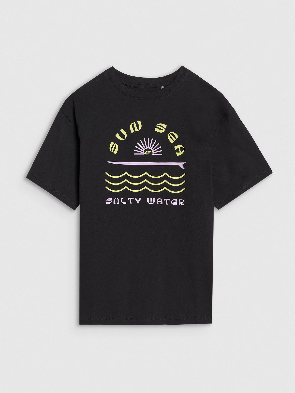 T-shirt oversize z nadrukiem dziewczęcy