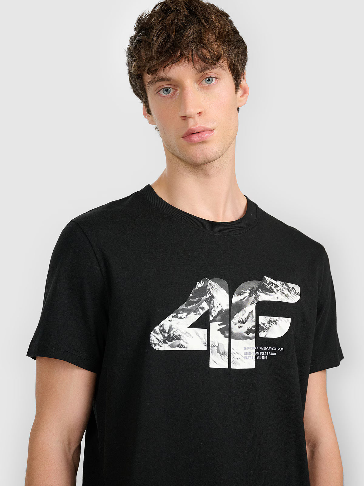T-shirt regular z nadrukiem męski