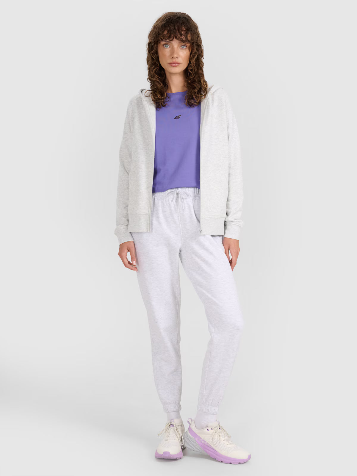 Bluza dresowa rozpinana z kapturem damska