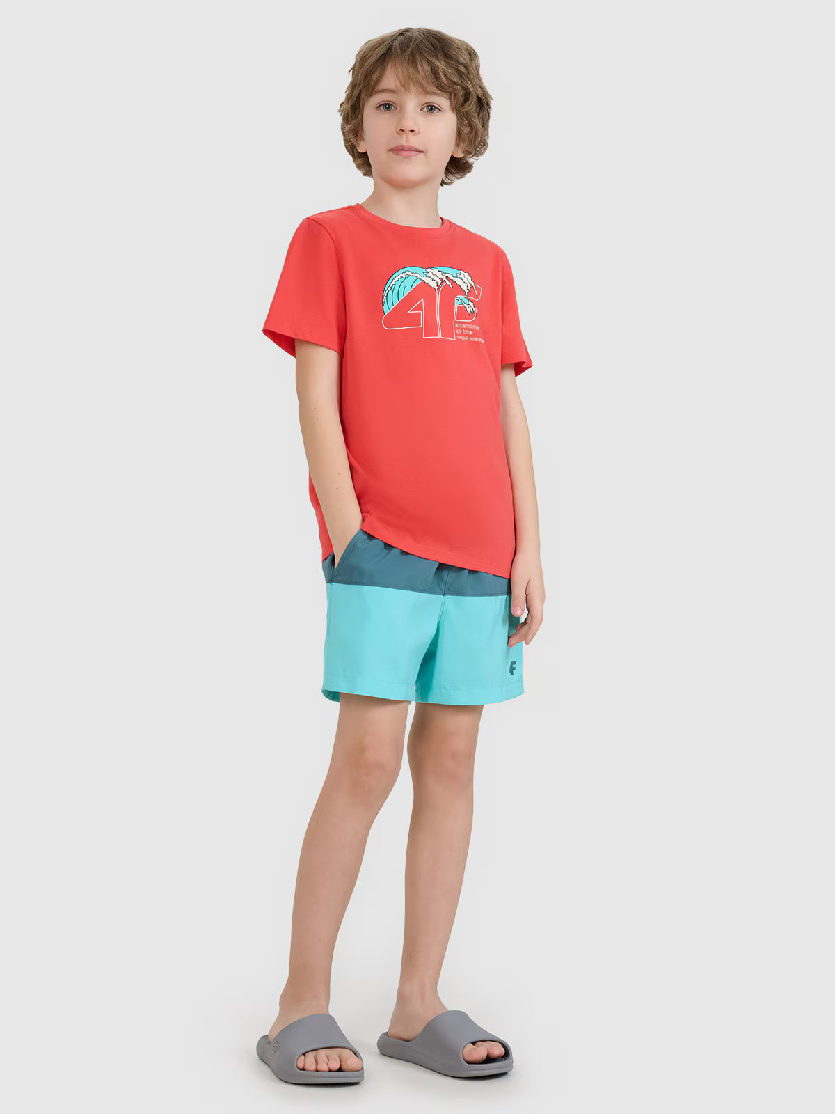 Spodenki plażowe boardshorty chłopięce