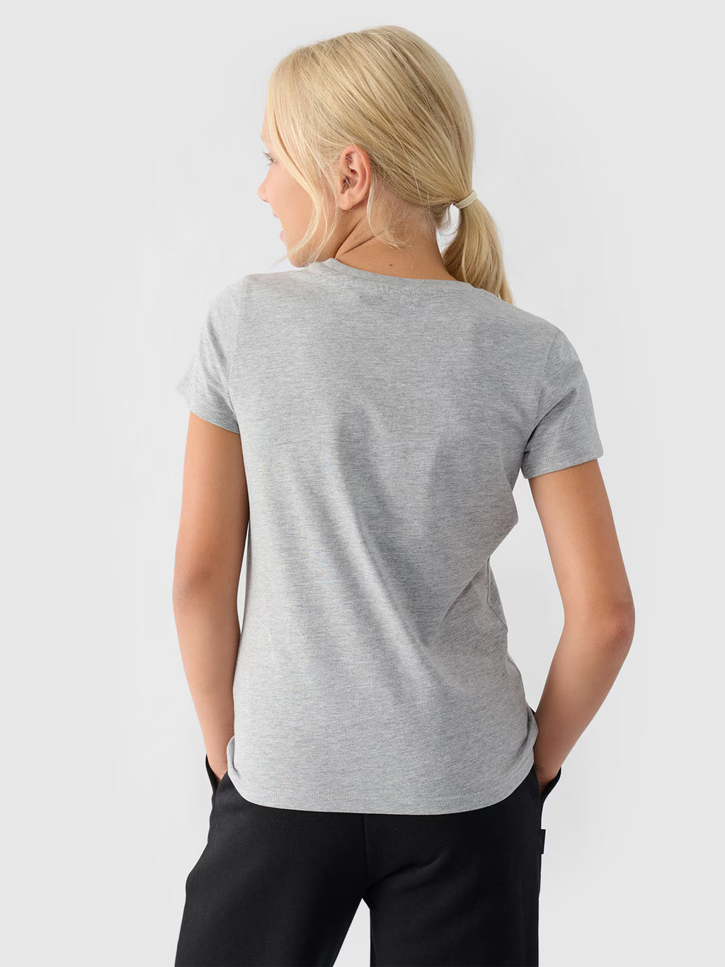 T-shirt gładki dziewczęcy