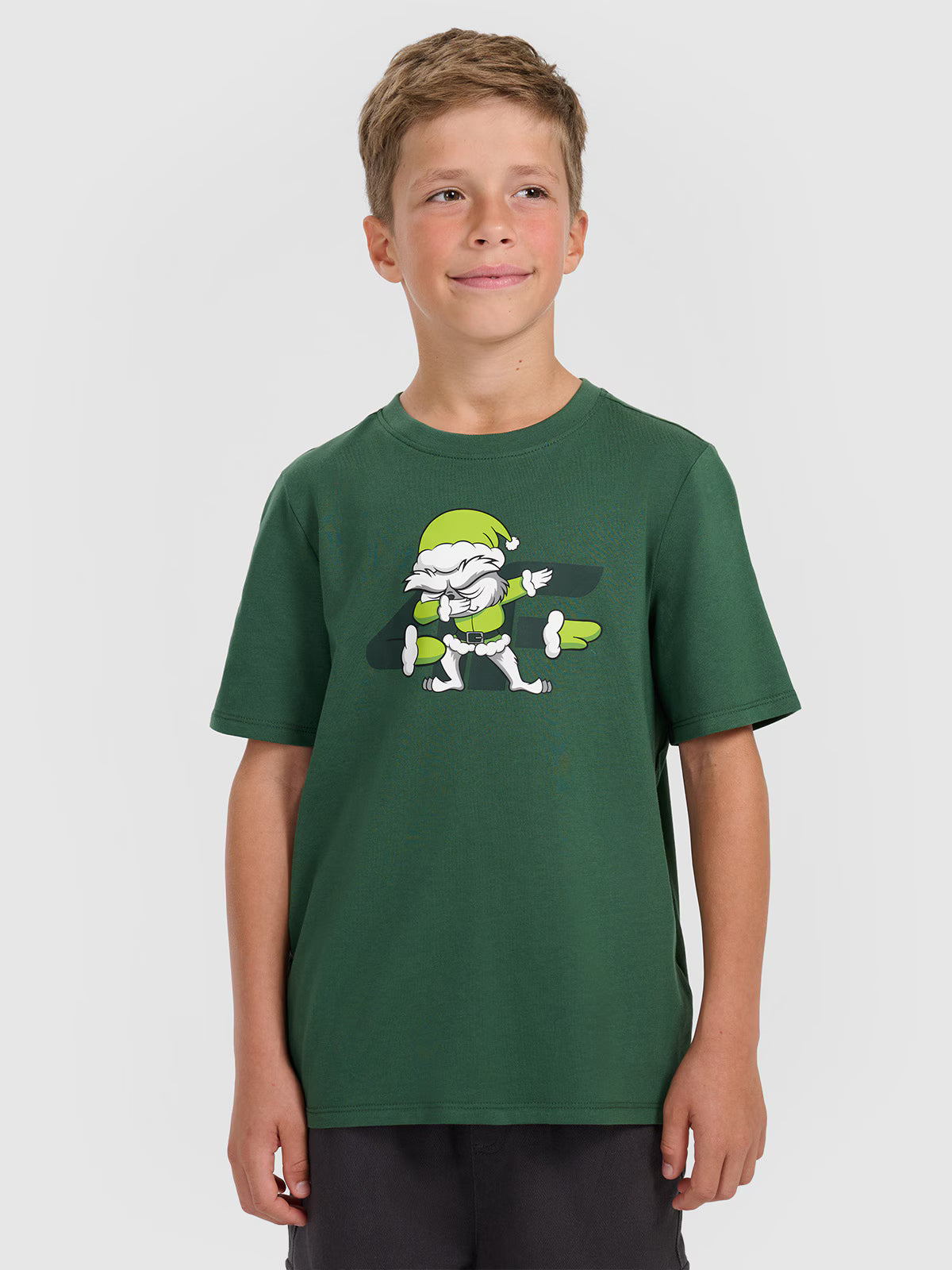 T-shirt regular z nadrukiem świątecznym chłopięcy