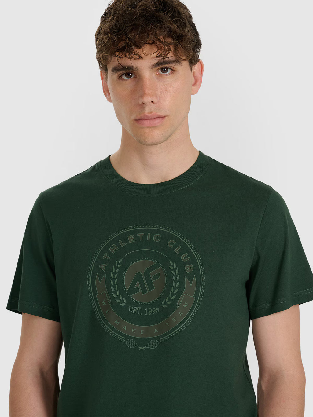 T-shirt regular z nadrukiem męski