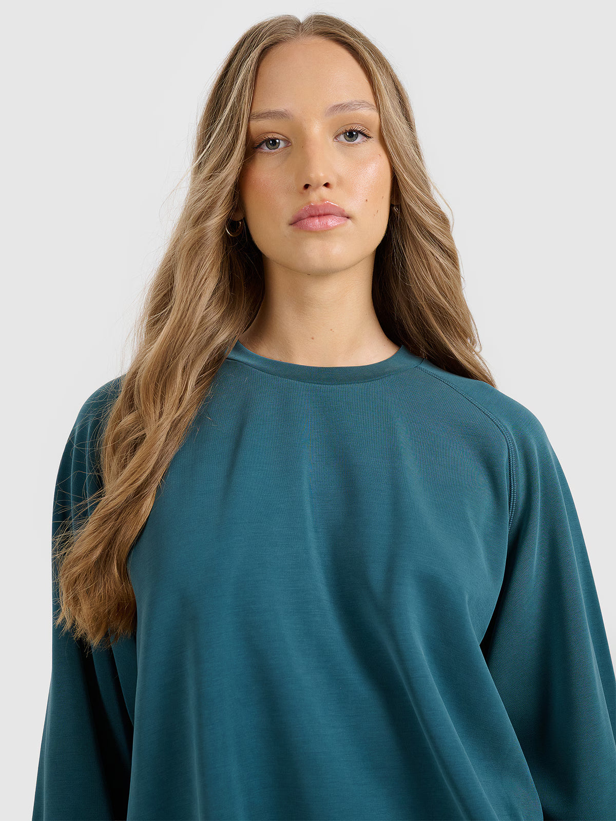 Bluza dresowa nierozpinana z modalem damska