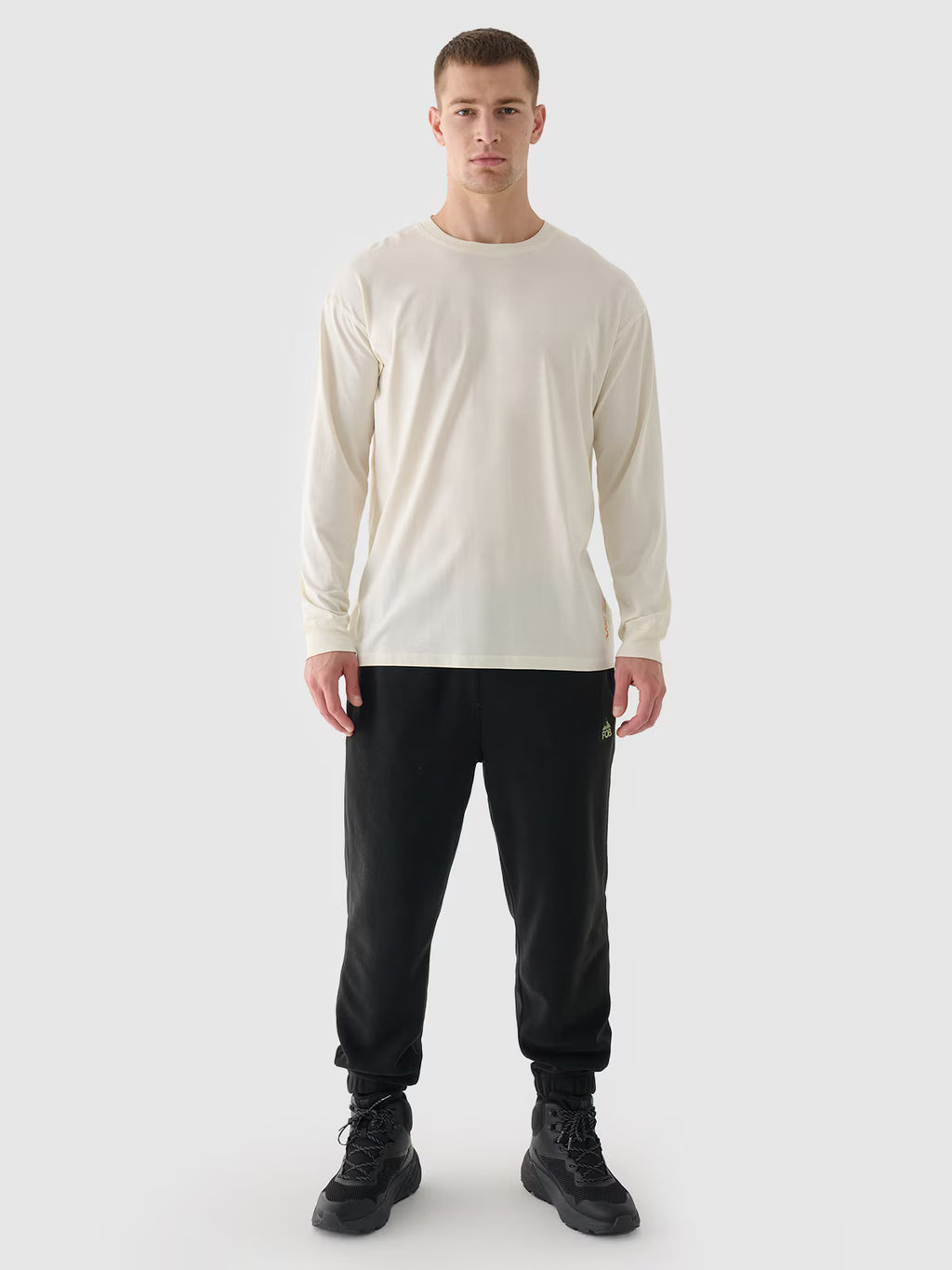 Longsleeve oversize z nadrukiem męski
