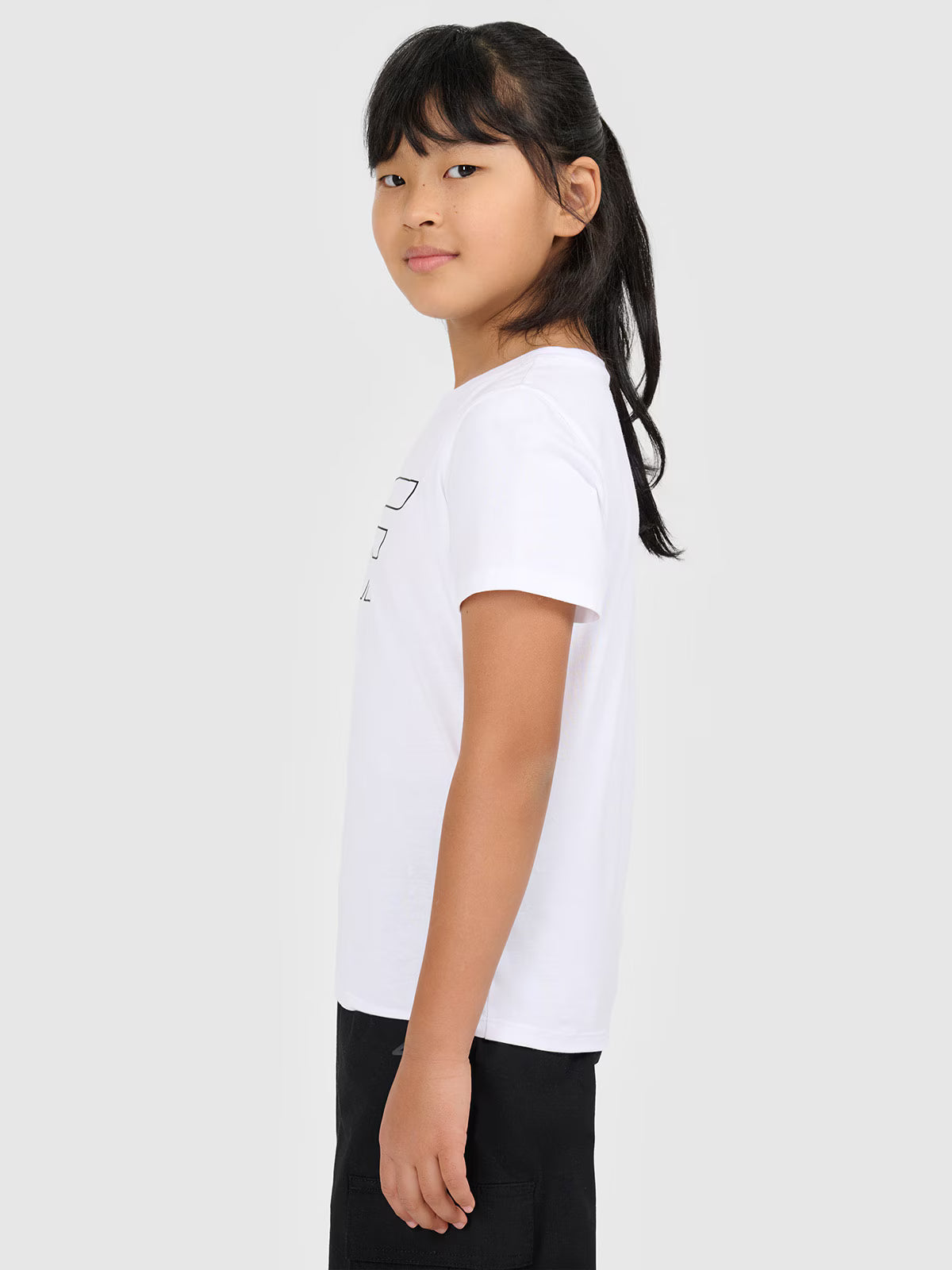 T-shirt oversize z nadrukiem dziewczęcy