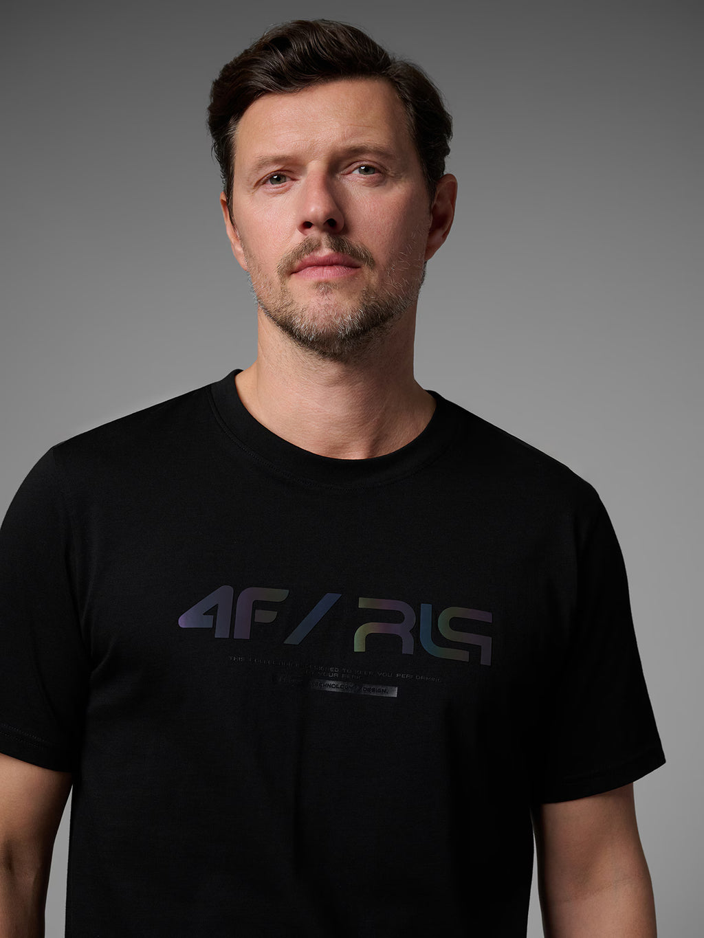 T-shirt regular z nadrukiem męski 4F x Robert Lewandowski