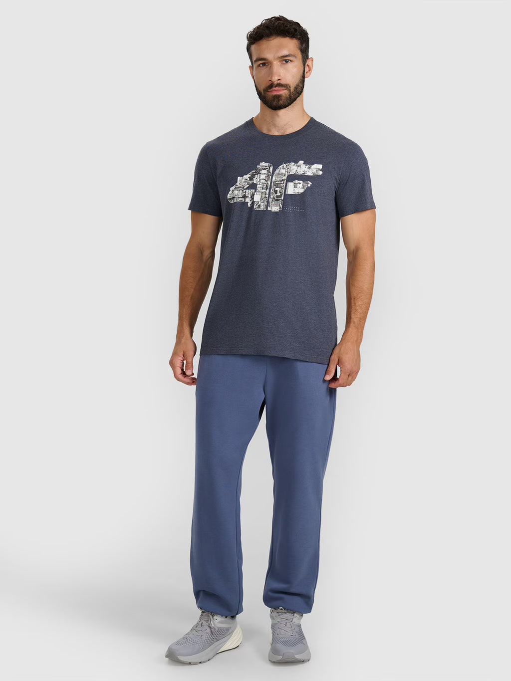 T-shirt regular z nadrukiem męski